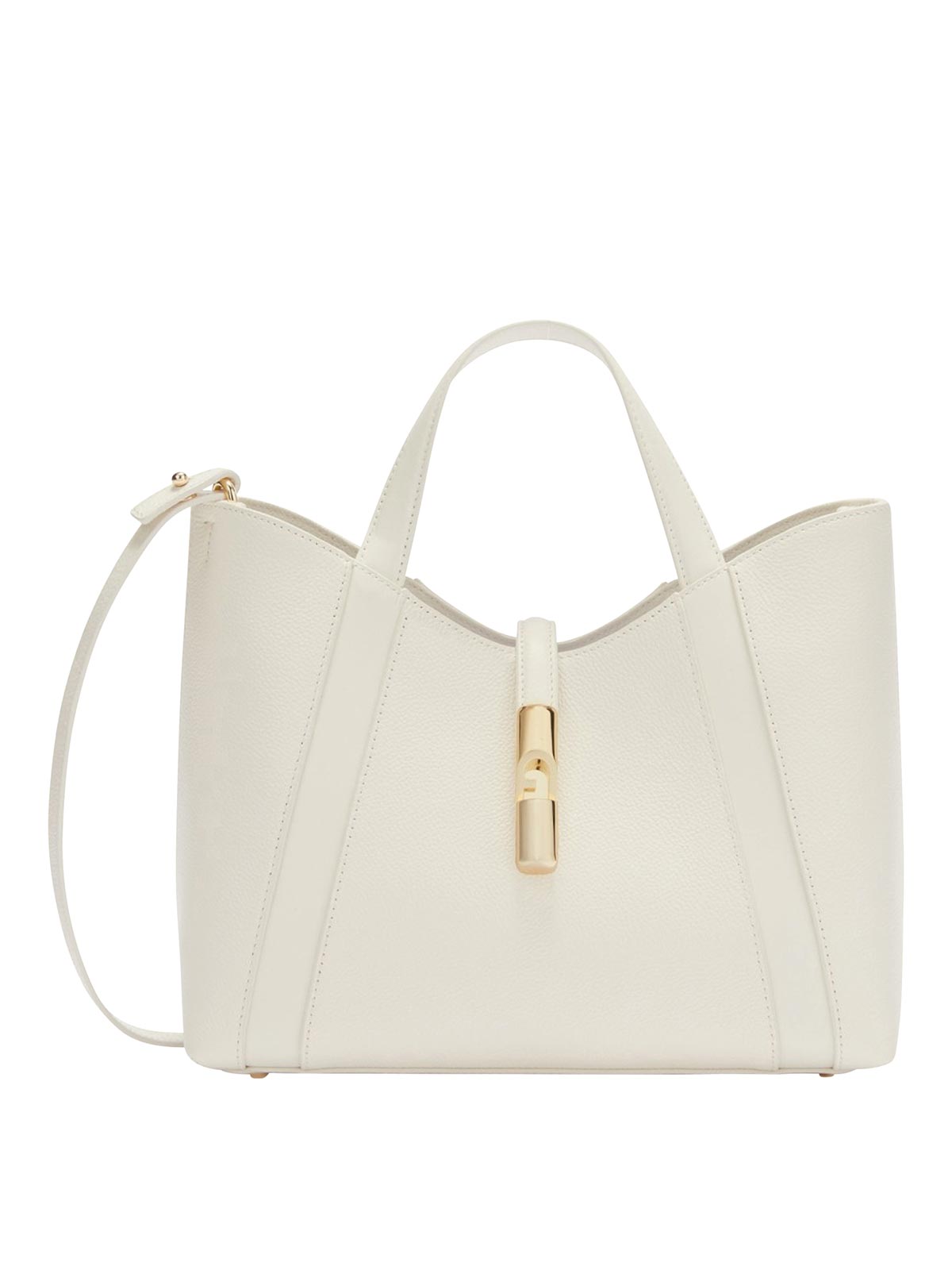 Hand bag drop s tote in leather cream color WB01789BX3353PNN00 (FURLA / ハンドバッグ・ショルダーバッグ ) | FURLA (フルラ)