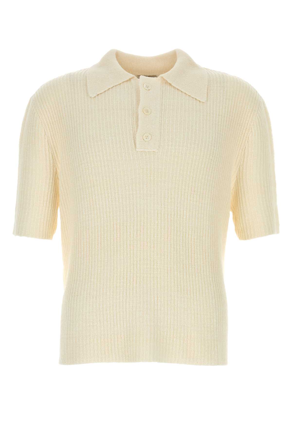 Cream linen Napoli polo shirt NAPOLI0713 (LE KASHA / ポロシャツ ) | LE KASHA (ル カシャ)