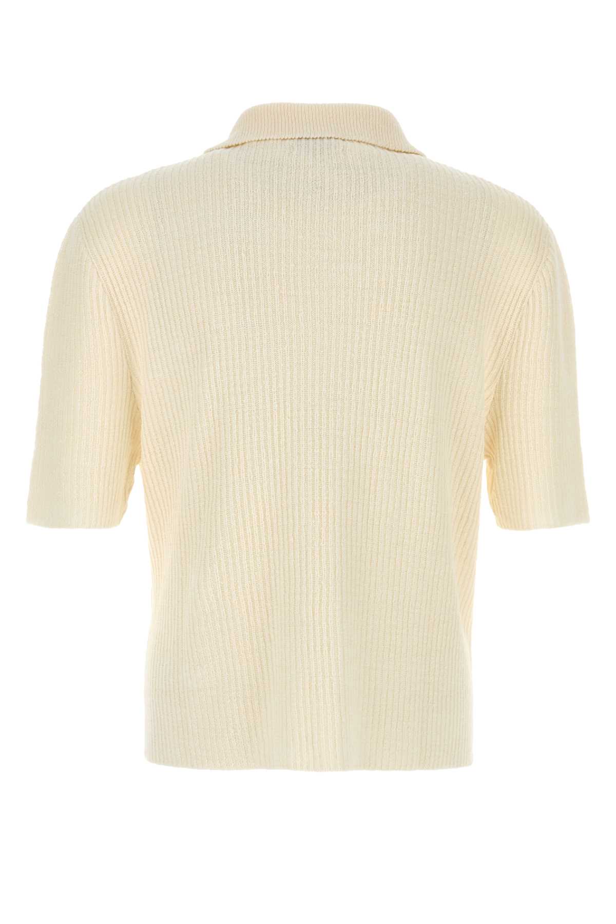 Cream linen Napoli polo shirt NAPOLI0713 (LE KASHA / ポロシャツ ) | LE KASHA (ル カシャ)(1)