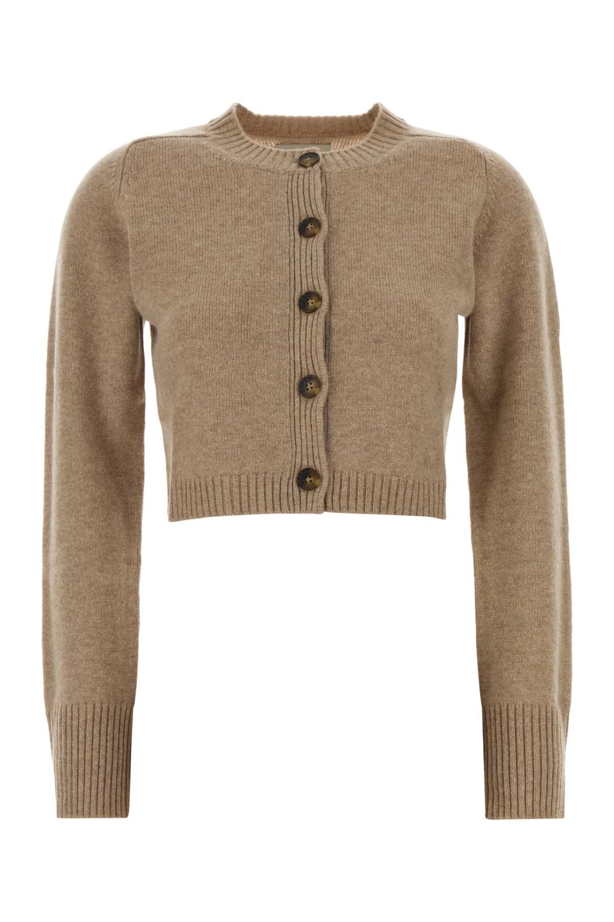 Cappuccino cashmere Zephir cardigan ZEPHIRLDSBEIGEMELANGE (LOULOU STUDIO / ニット・セーター・カーディガン ) | LOULOU STUDIO (ルルスタジオ)