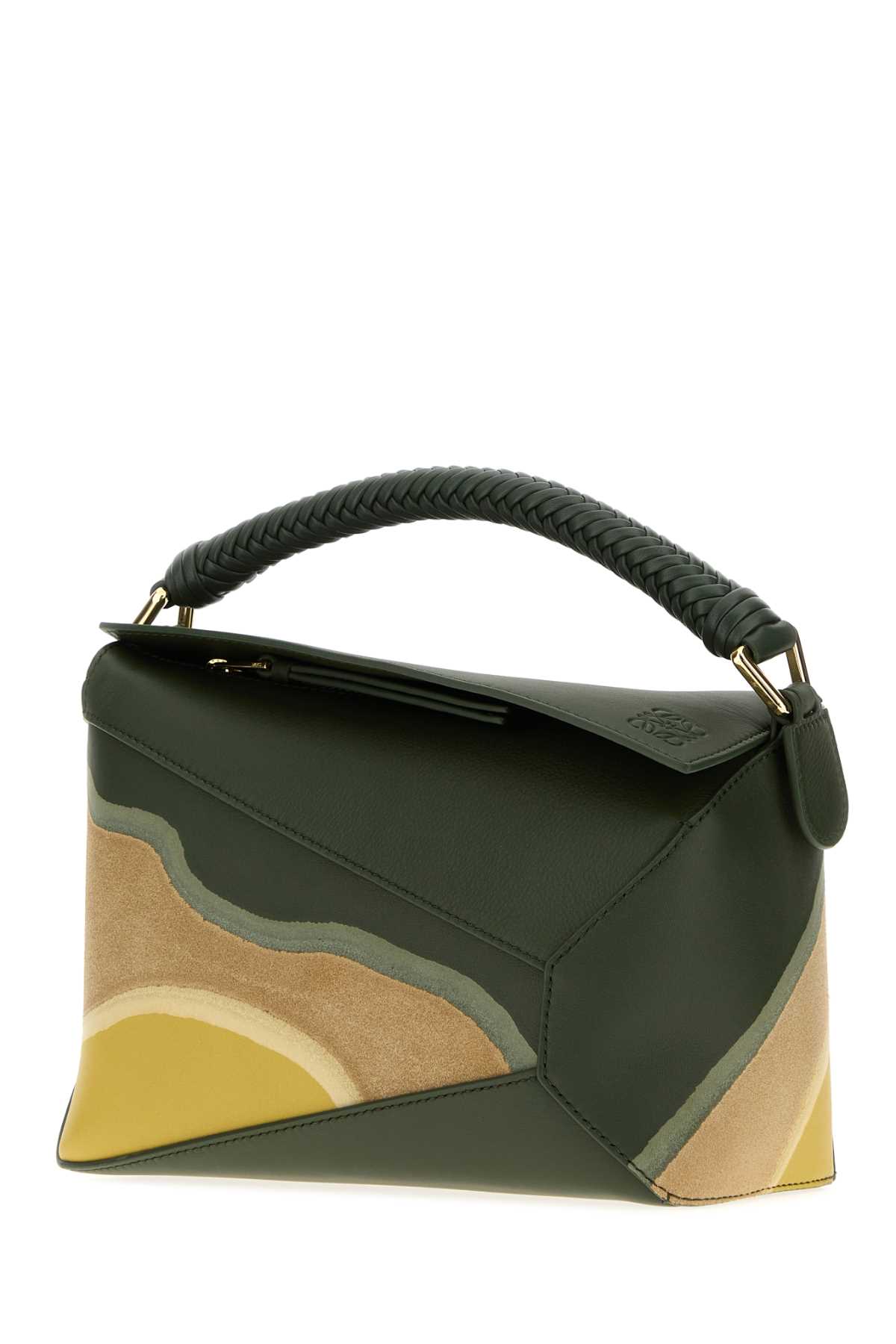 Printed leather small Puzzle handbag A510P60XB0BOTTLEGREENOCHRE (LOEWE / ハンドバッグ・ショルダーバッグ ) | LOEWE (ロエベ)(1)