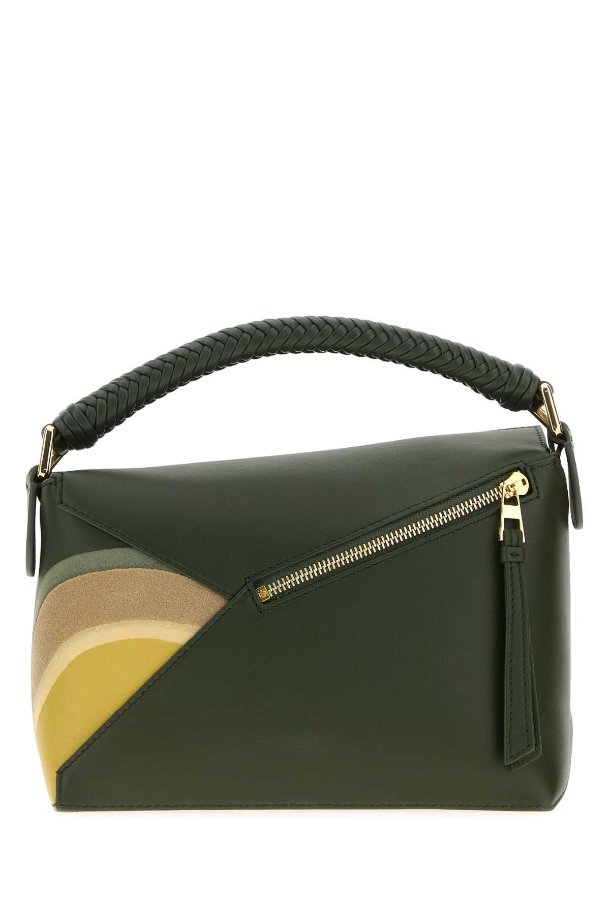Printed leather small Puzzle handbag A510P60XB0BOTTLEGREENOCHRE (LOEWE / ハンドバッグ・ショルダーバッグ ) | LOEWE (ロエベ)(2)