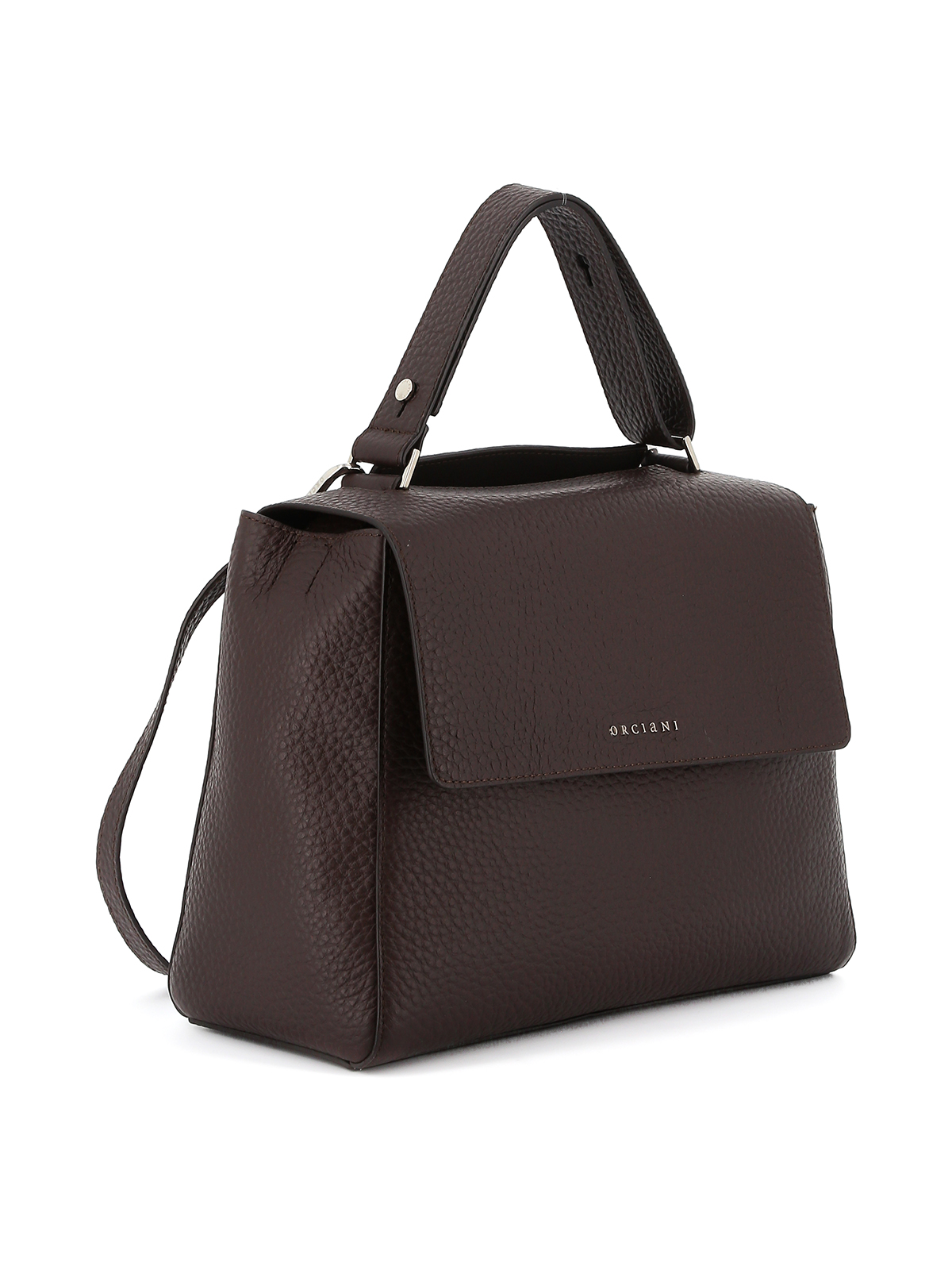 Sveva pebbled leather medium bag BT2006SOFTTMORO (ORCIANI / ハンドバッグ・ショルダーバッグ ) | ORCIANI (オルチアーニ)(1)