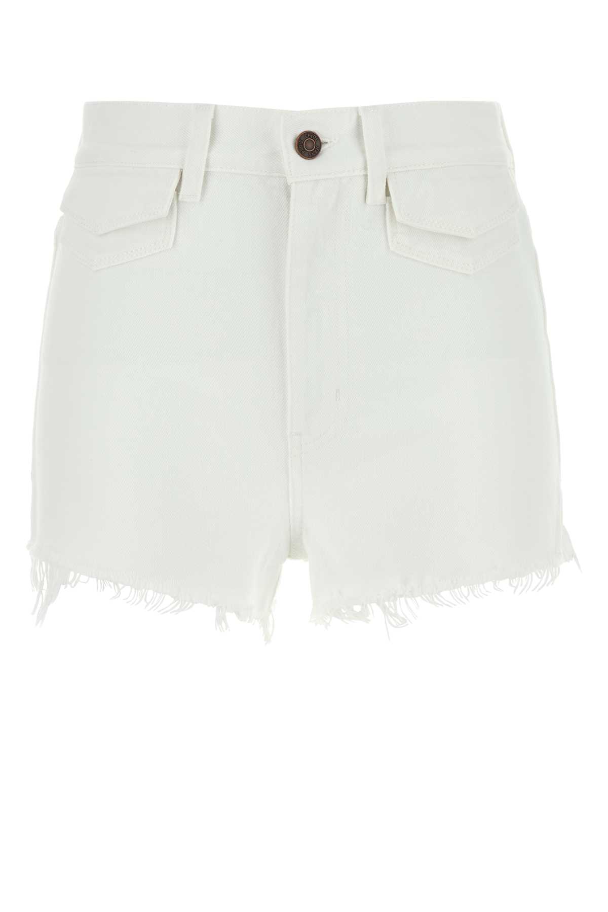 White denim shorts CH25ADS01157101 (Chloé / ショートパンツ ) | Chloé (クロエ)