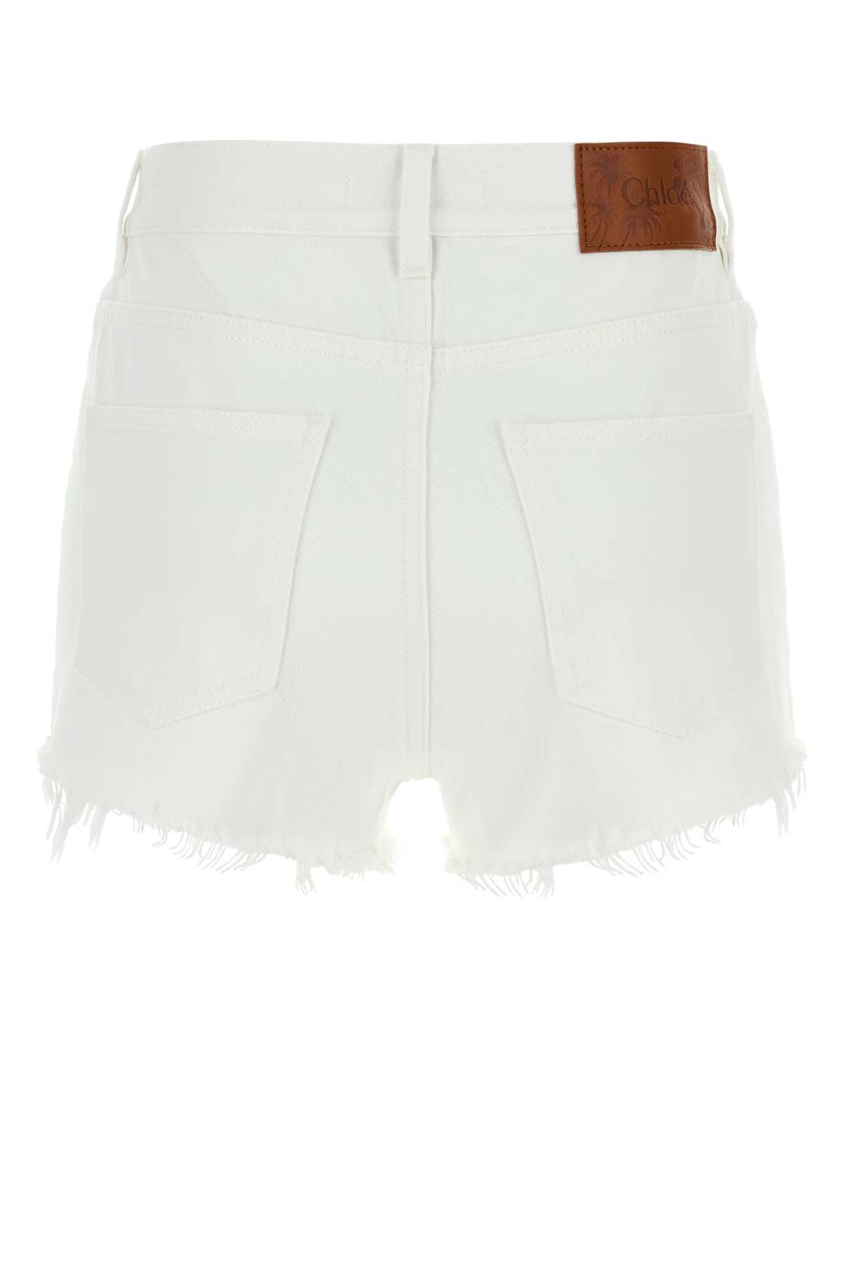 White denim shorts CH25ADS01157101 (Chloé / ショートパンツ ) | Chloé (クロエ)(1)