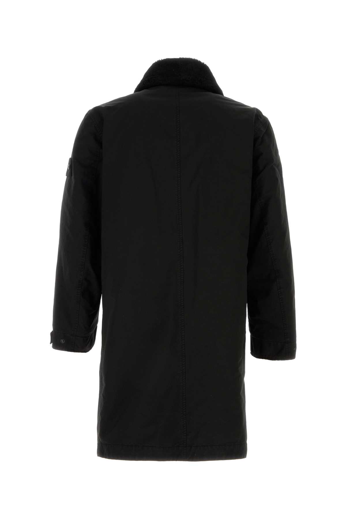 Black polyester blend jacket 710002027V0029 (STONE ISLAND / コート ) | STONE ISLAND (ストーンアイランド)(1)