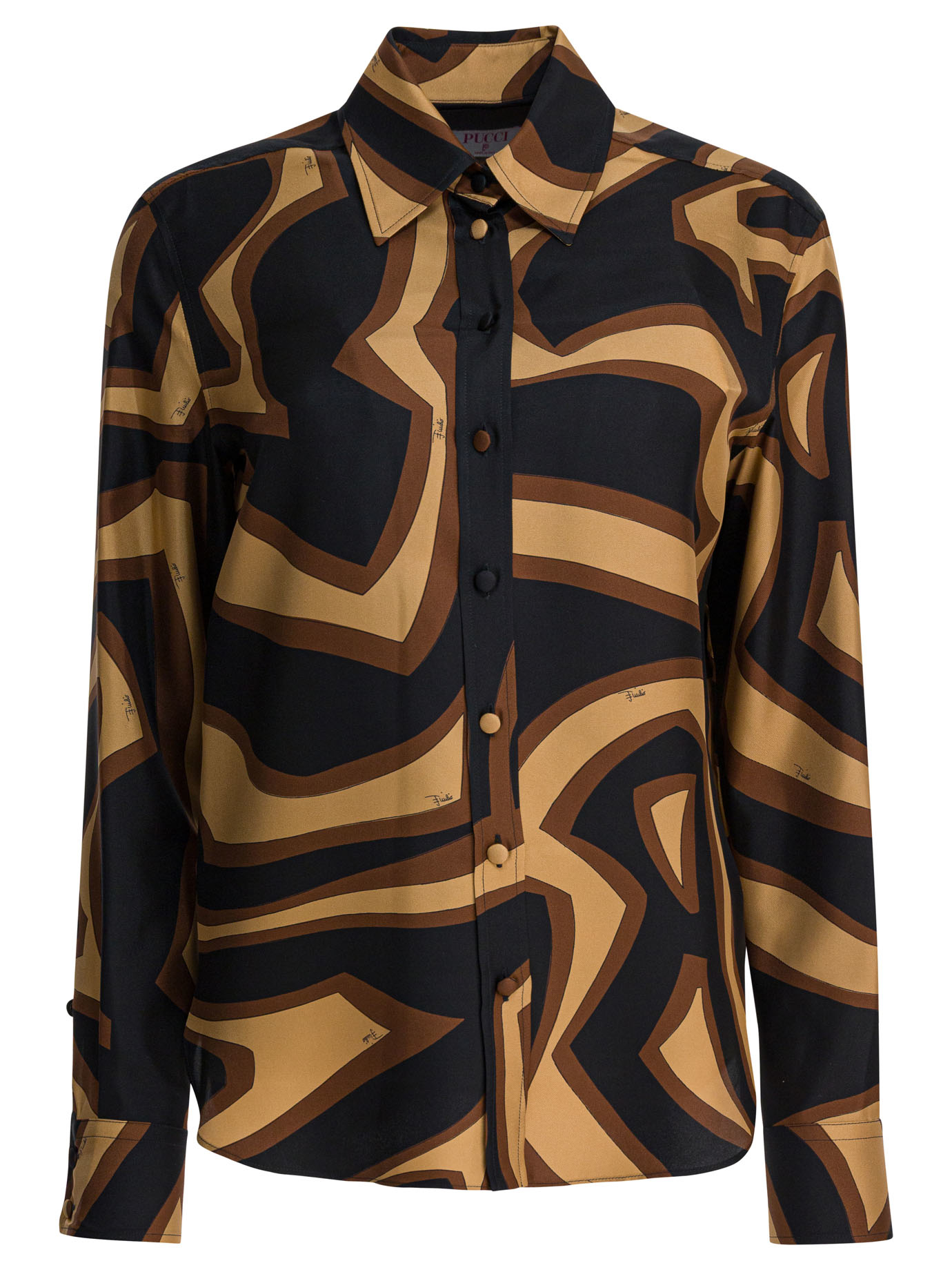 Silk shirt with Labirinto print 5URJ095U741049 (Emilio Pucci / シャツ・ブラウス ) | Emilio Pucci (エミリオプッチ)