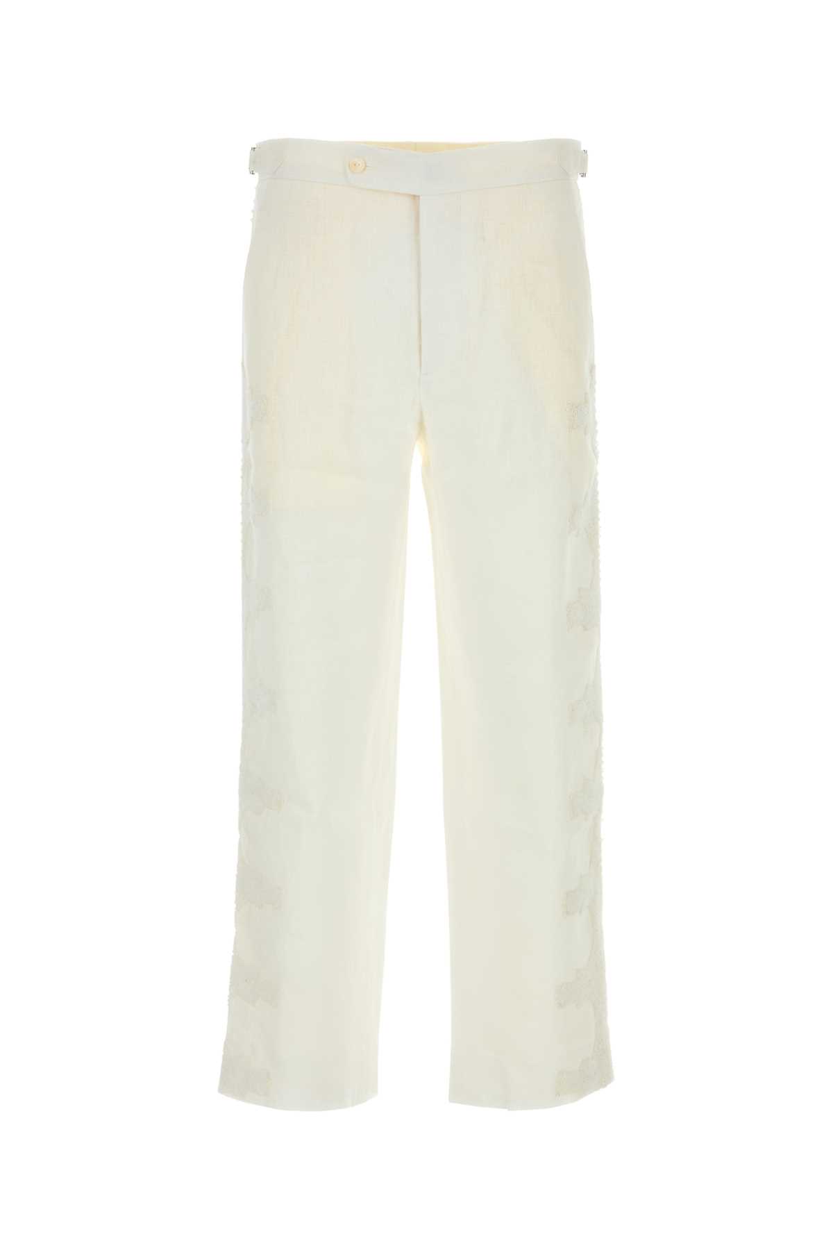 White linen Salt pant MRS25BT008WHITE (BODE / パンツ ) | BODE (ボーディ)
