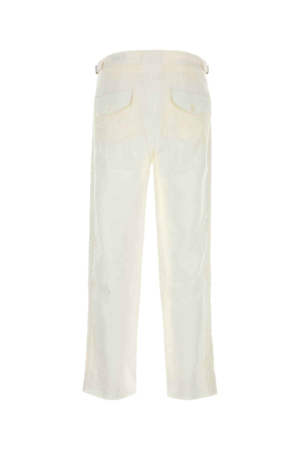 White linen Salt pant MRS25BT008WHITE (BODE / パンツ ) | BODE (ボーディ)(1)