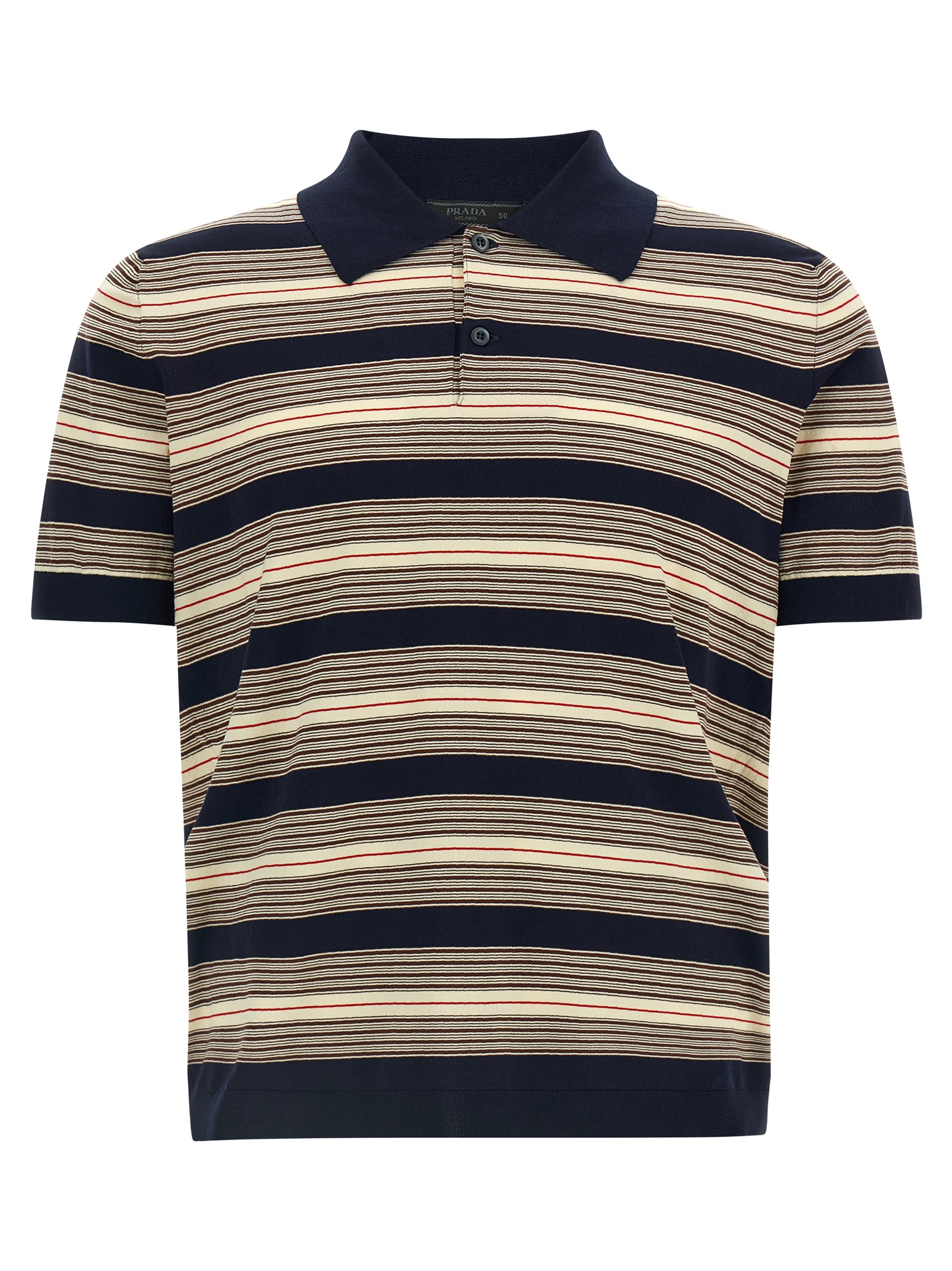 Striped cotton polo shirt UMF064SOOO17O6F0008 (Prada / ポロシャツ ) | Prada (プラダ)