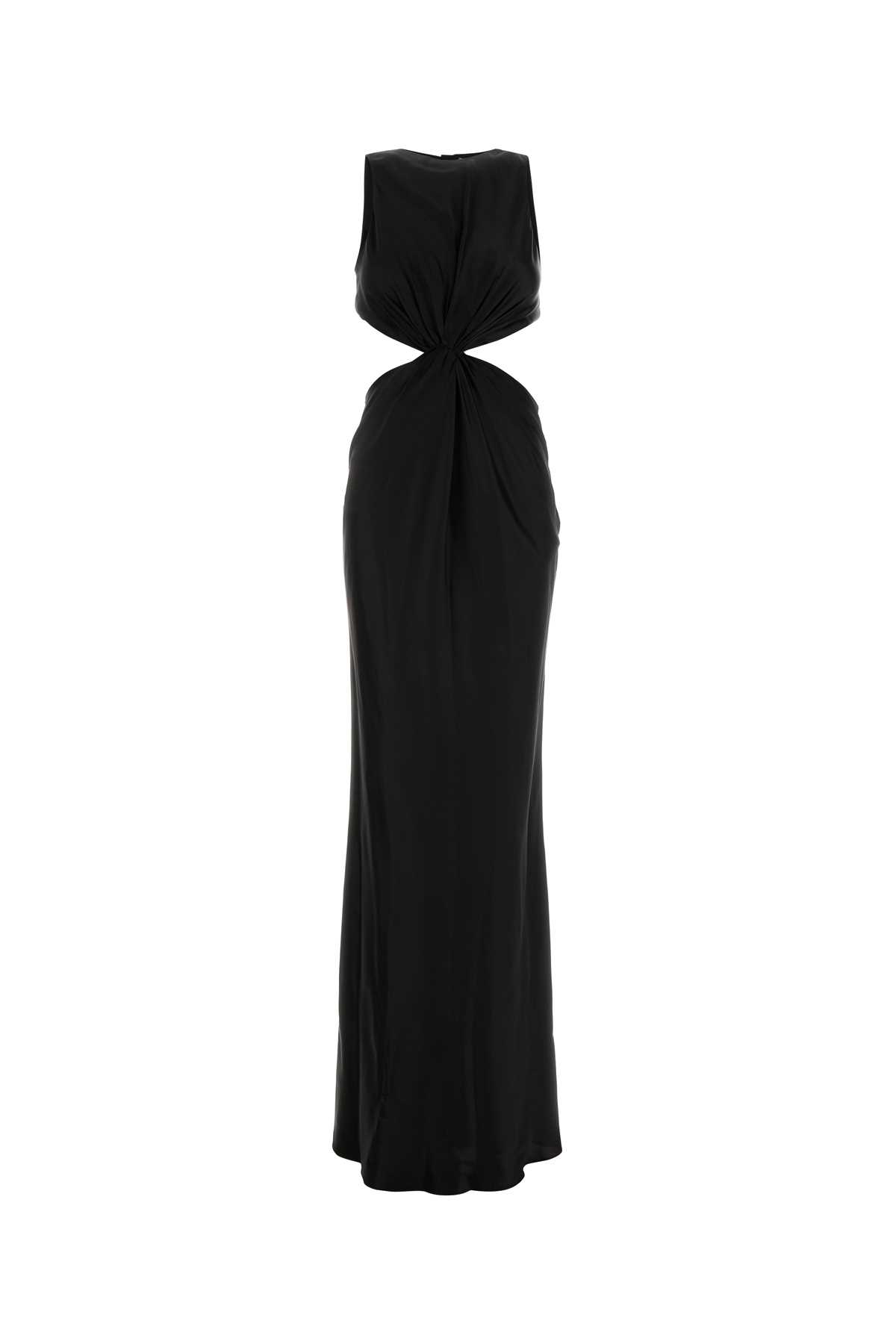 Black satin long dress 824910Y013G1000 (Saint Laurent / ワンピース・ドレス・オールインワン ) | Saint Laurent (サンローラン)