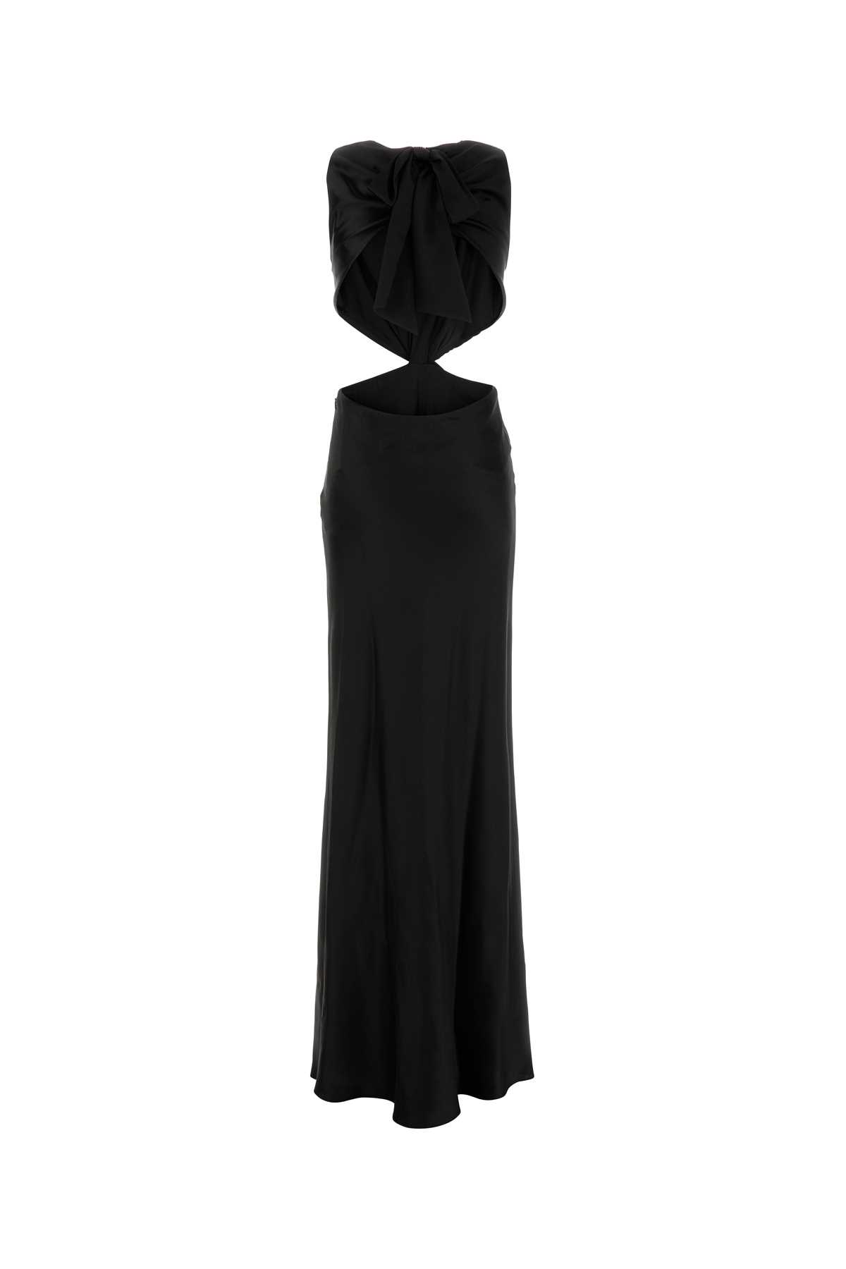 Black satin long dress 824910Y013G1000 (Saint Laurent / ワンピース・ドレス・オールインワン ) | Saint Laurent (サンローラン)(1)