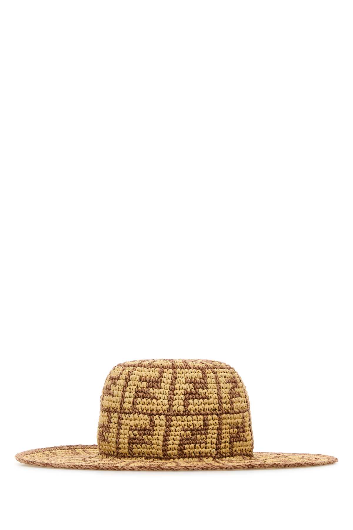 Embroidered cotton blend and raffia hat FXQ326ASQCF0QB9 (FENDI / 帽子 ) | FENDI (フェンディ)(1)