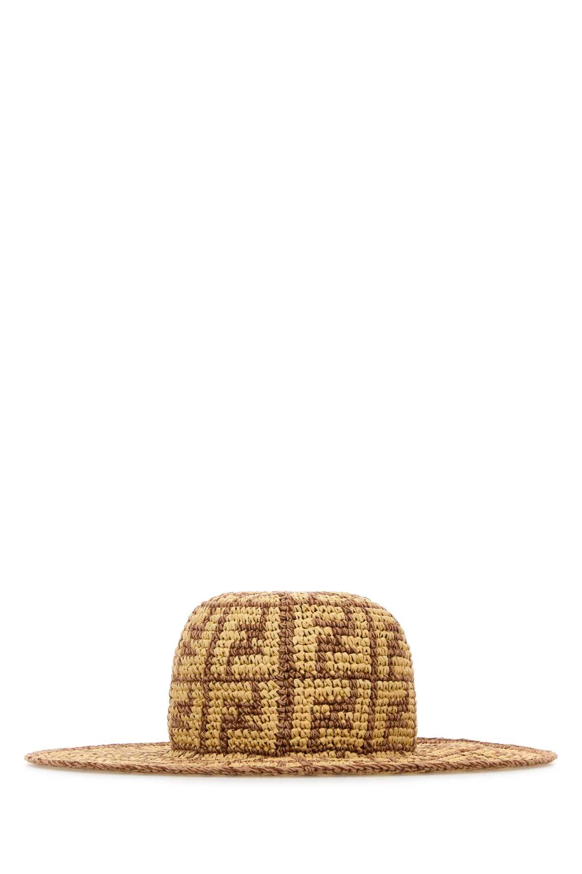 Embroidered cotton blend and raffia hat FXQ326ASQCF0QB9 (FENDI / 帽子 ) | FENDI (フェンディ)(2)