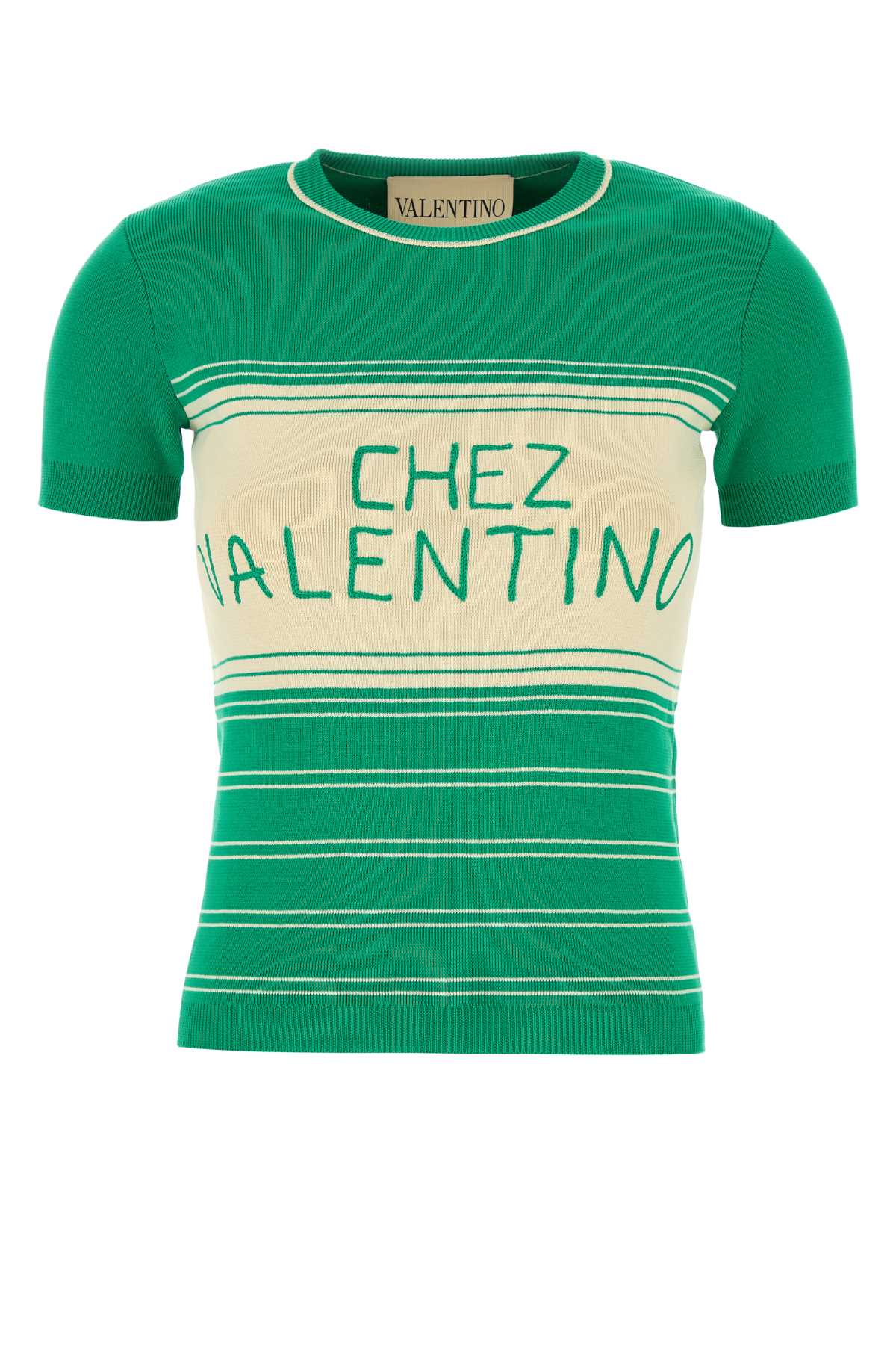 Grass green cotton sweater 7B3KC65C9EMCSW (Valentino Garavani / ニット・セーター・カーディガン ) | Valentino Garavani (ヴァレンティノ)