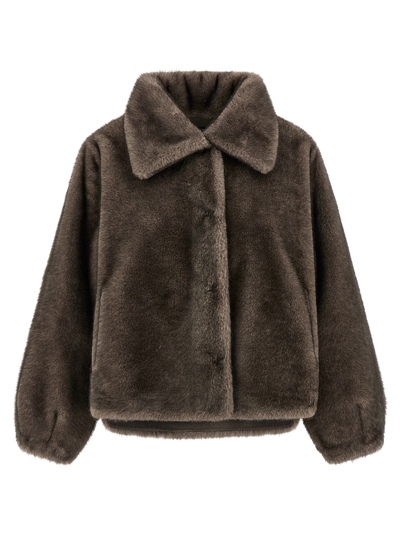 Mink faux fur MK2566SILVERGREY (LOU ANDREA / レザー&ファージャケット・コート ) | LOU ANDREA (ルーアンドレア)