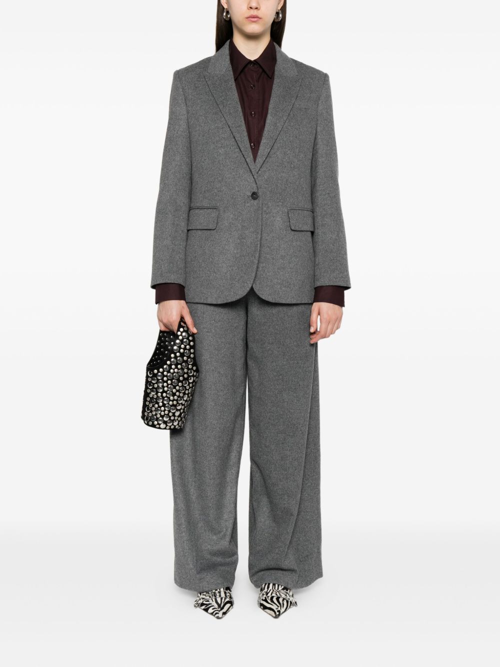 Forte Forte Trousers Grey 14319MYPANTSGRIGIOMELANGE (forte_forte / パンツ ) | forte_forte (フォルテ フォルテ)(3)