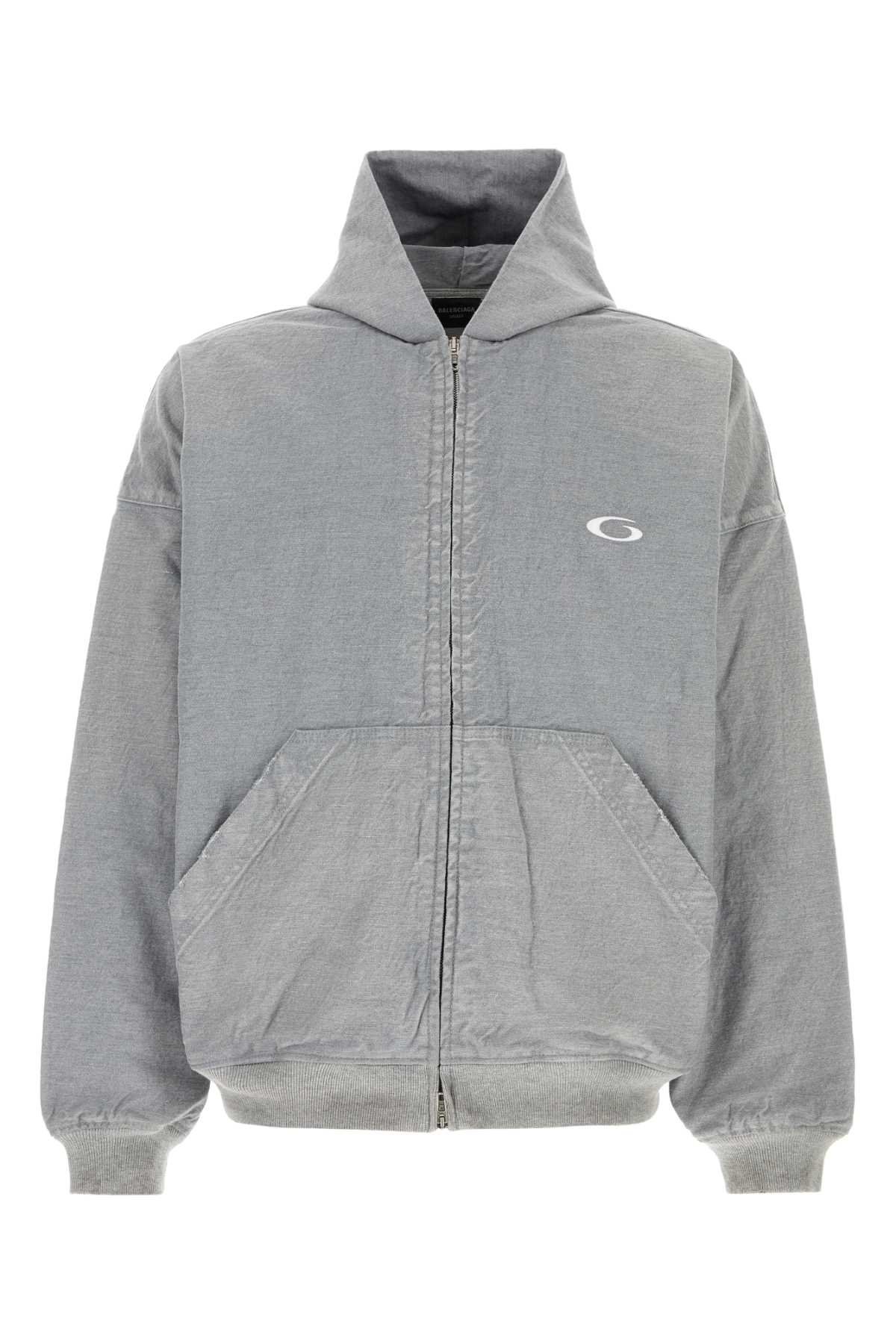 Grey denim sweatshirt 838688TSWB31300 (Balenciaga / スウェット・フーディー ) | Balenciaga (バレンシアガ)