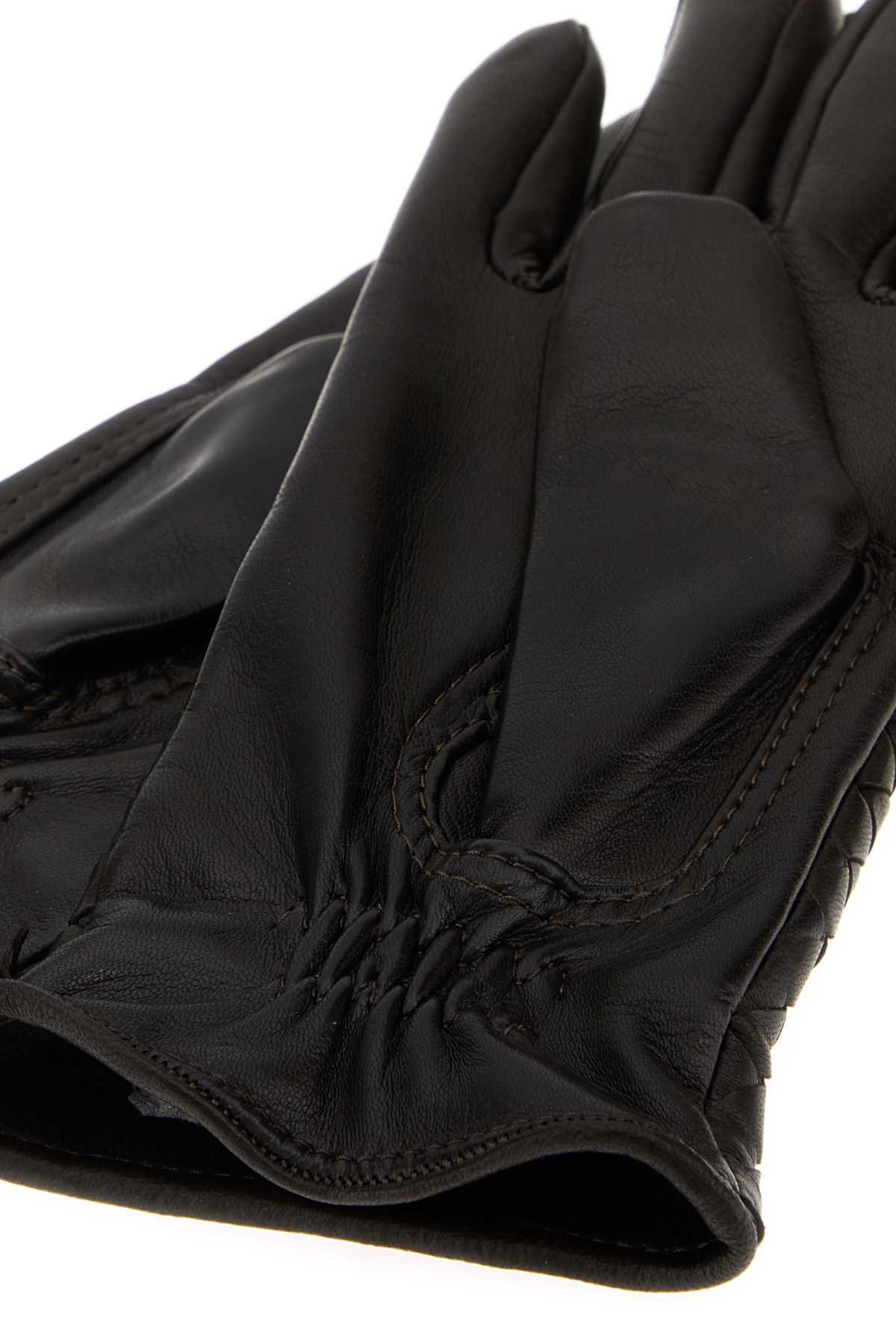 Dark brown leather gloves 804439V01712113 (Bottega Veneta / グローブ ) | Bottega Veneta (ボッテガ・ヴェネタ)(1)