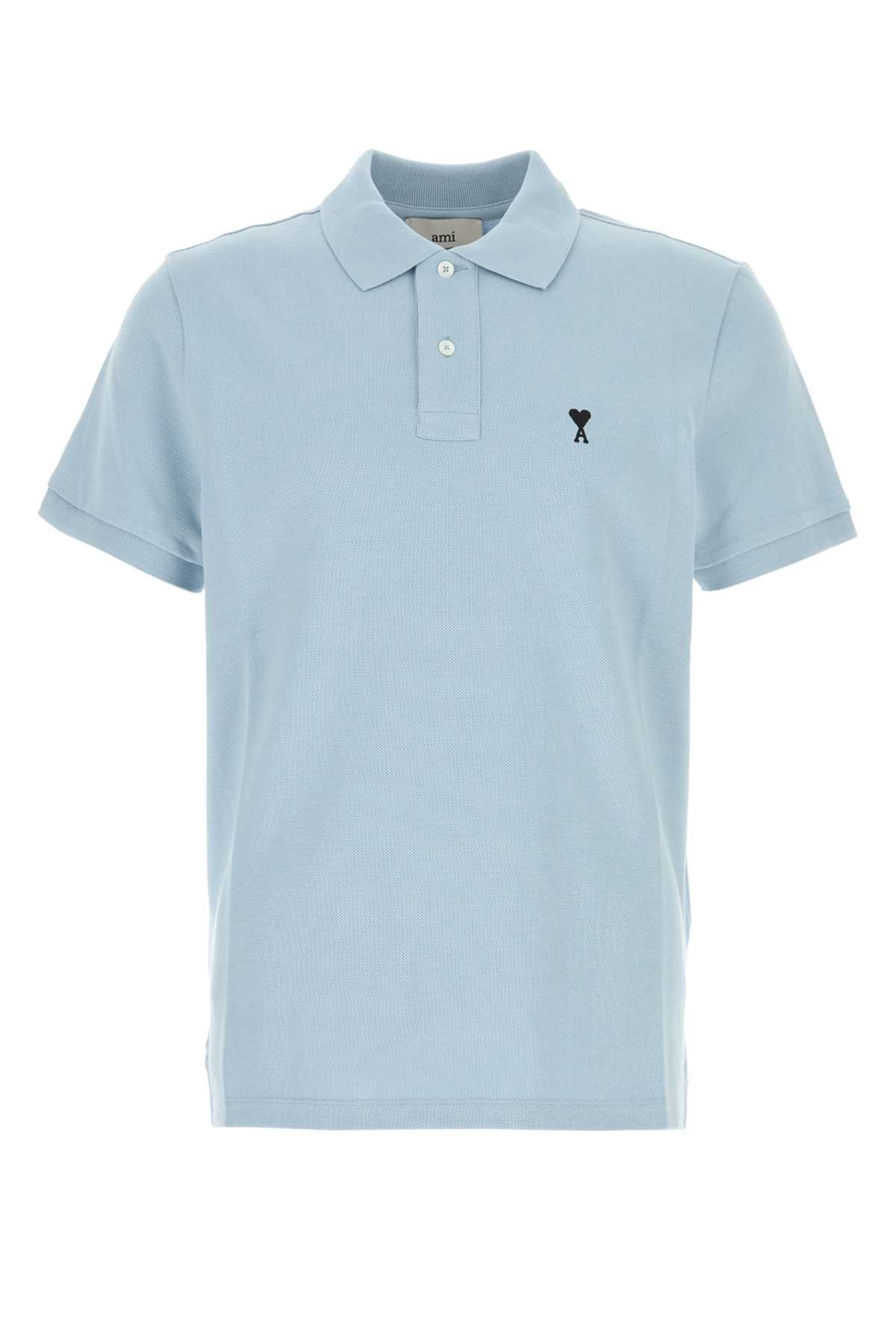 Light blue piquet polo shirt HPL4117604506 (AMI Paris / ポロシャツ ) | AMI Paris (アミパリス)
