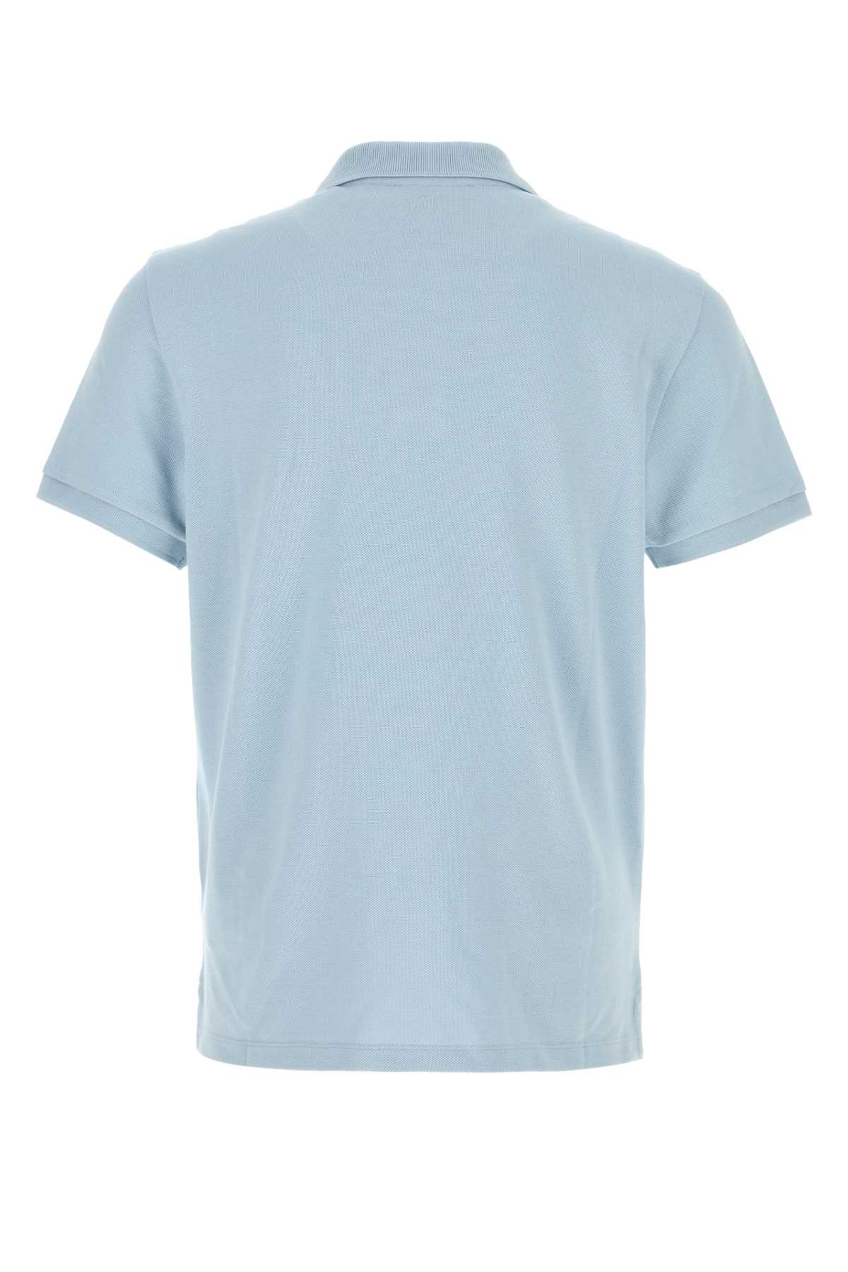 Light blue piquet polo shirt HPL4117604506 (AMI Paris / ポロシャツ ) | AMI Paris (アミパリス)(1)