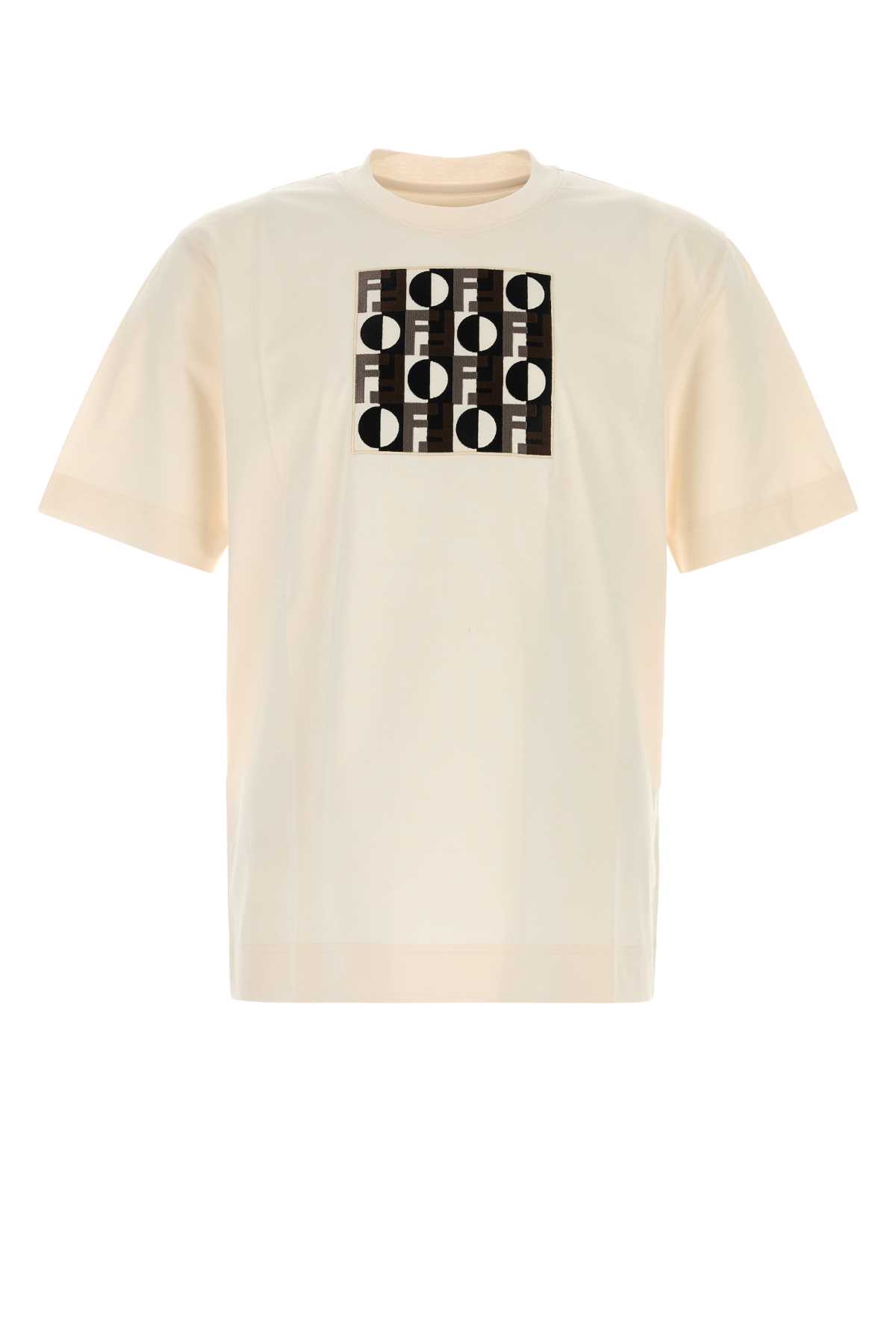 Ivory cotton t-shirt FY0936AOZ2F1J7C (FENDI / Tシャツ・カットソー ) | FENDI (フェンディ)