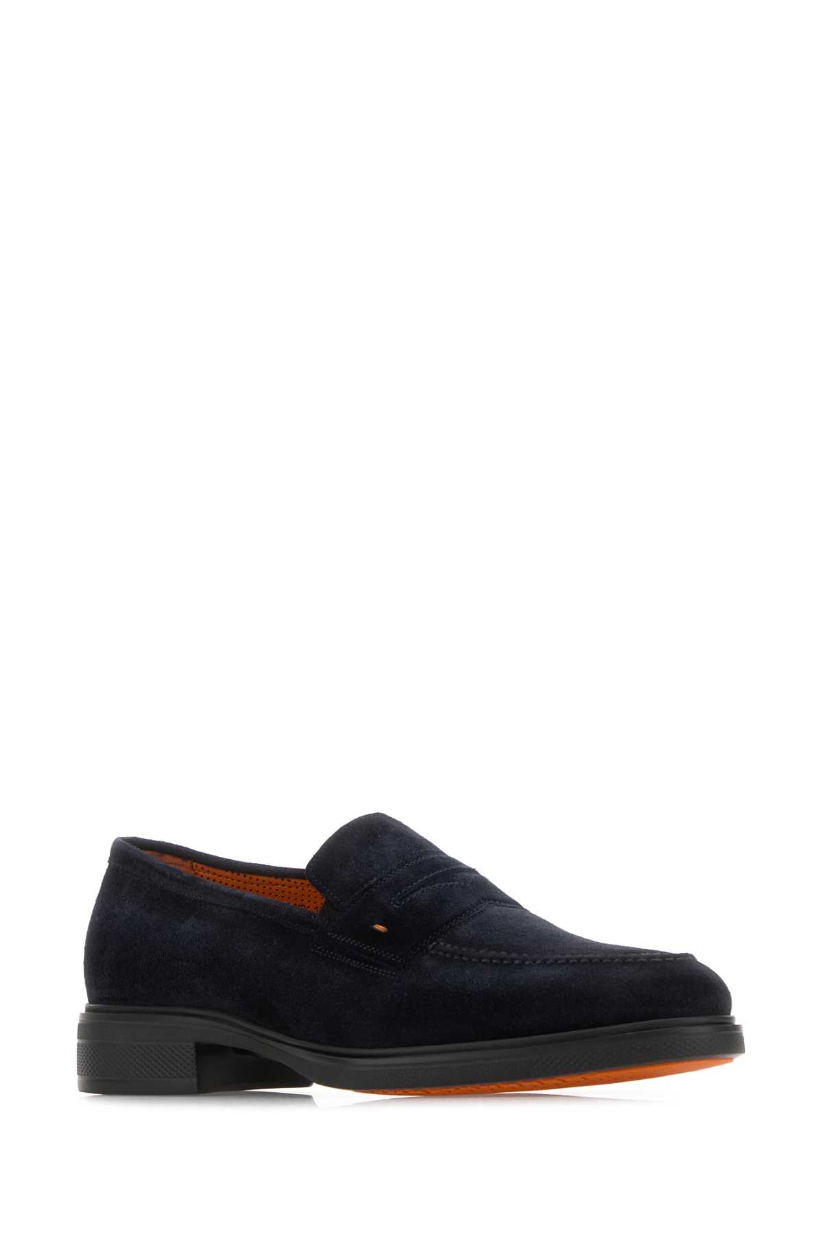 Midnight blue suede Easy loafers MGEO18964NEAXGEXU60 (Santoni / ローファー ) | Santoni (サントーニ)(1)