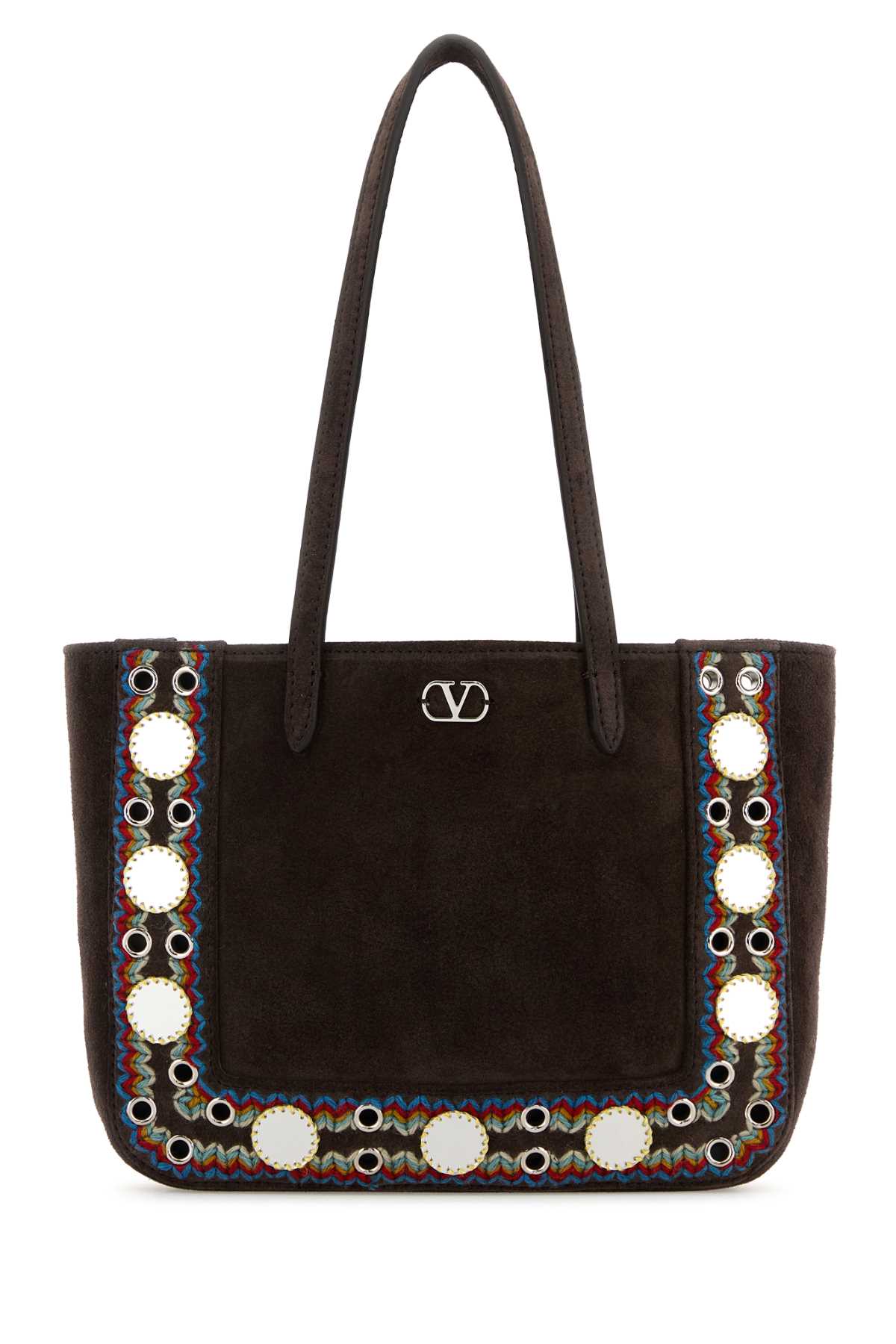 Brown suede Nellcôte shopping bag 7W2B0R89KJKRCB (Valentino Garavani / トートバッグ ) | Valentino Garavani (ヴァレンティノ)