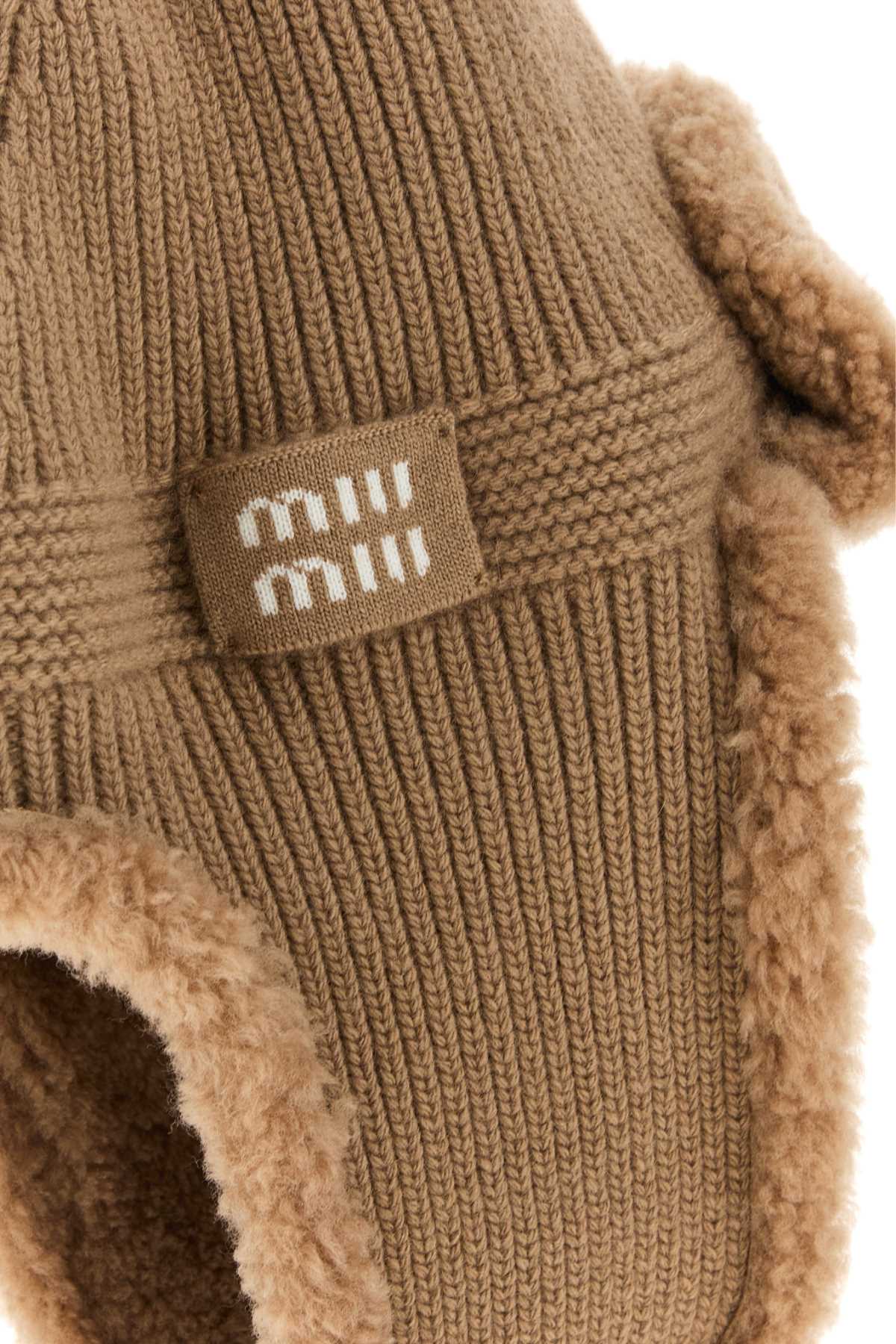 Camel wool blend aviator hat 5HC3862CSRF0040 (MIU MIU / 帽子 ) | MIU MIU (ミュウミュウ)(1)