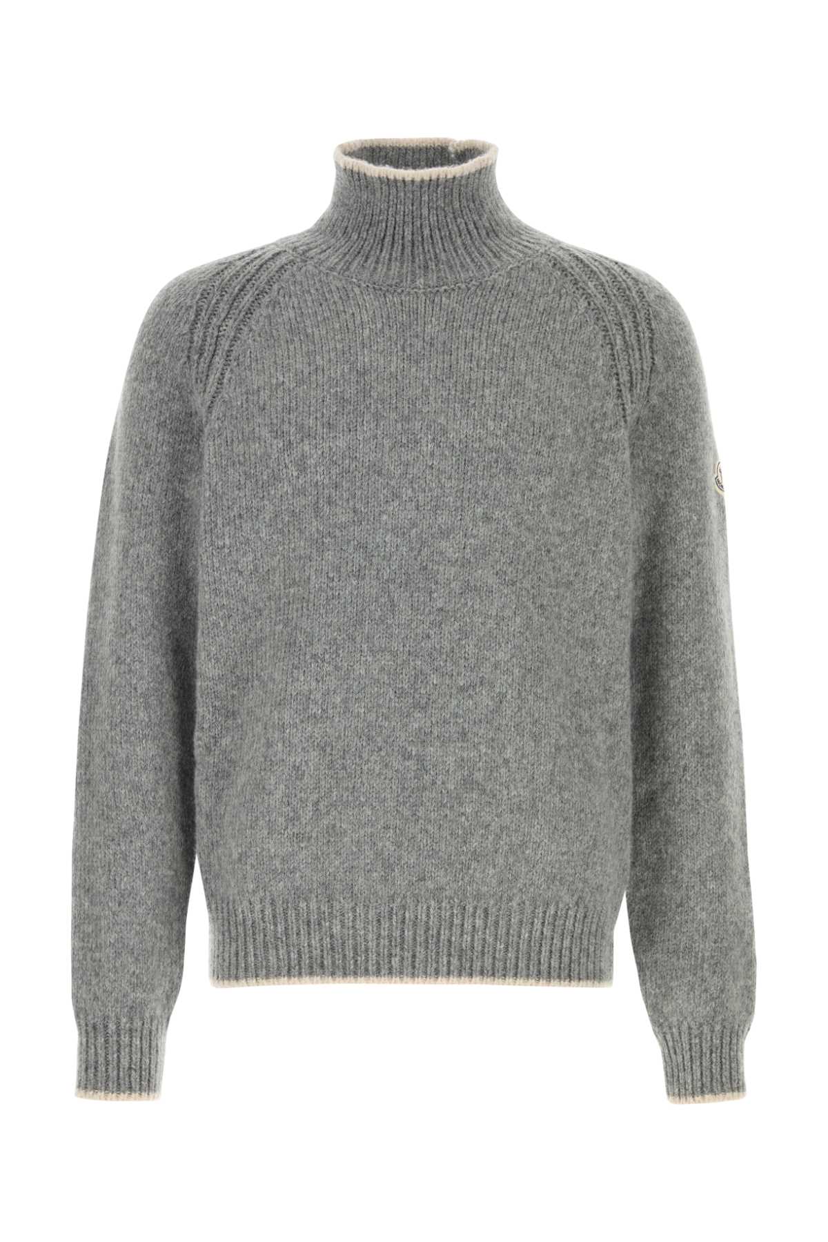 Grey alpaca blend sweater K20919F00003M7751910 (Moncler / ニット・セーター・カーディガン ) | Moncler (モンクレール)