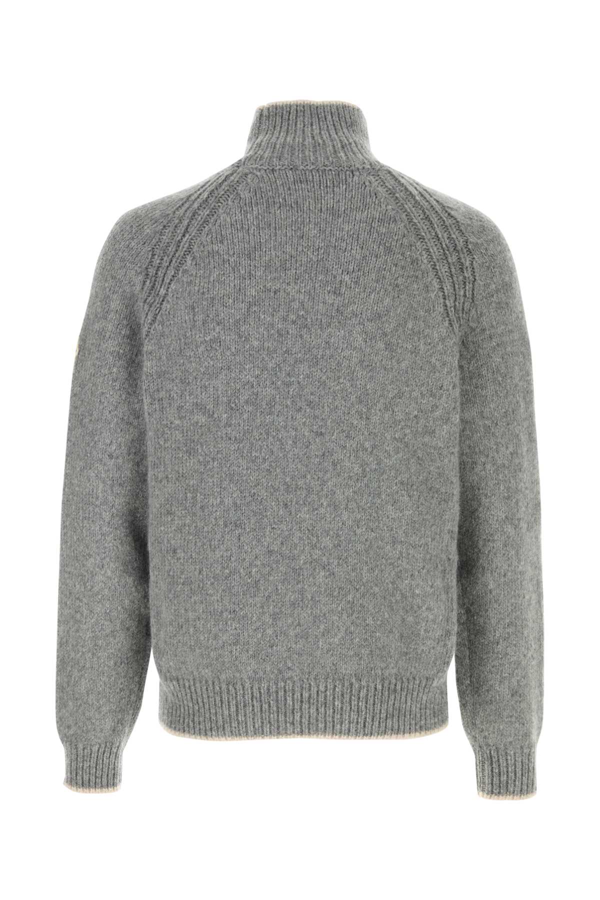 Grey alpaca blend sweater K20919F00003M7751910 (Moncler / ニット・セーター・カーディガン ) | Moncler (モンクレール)(1)