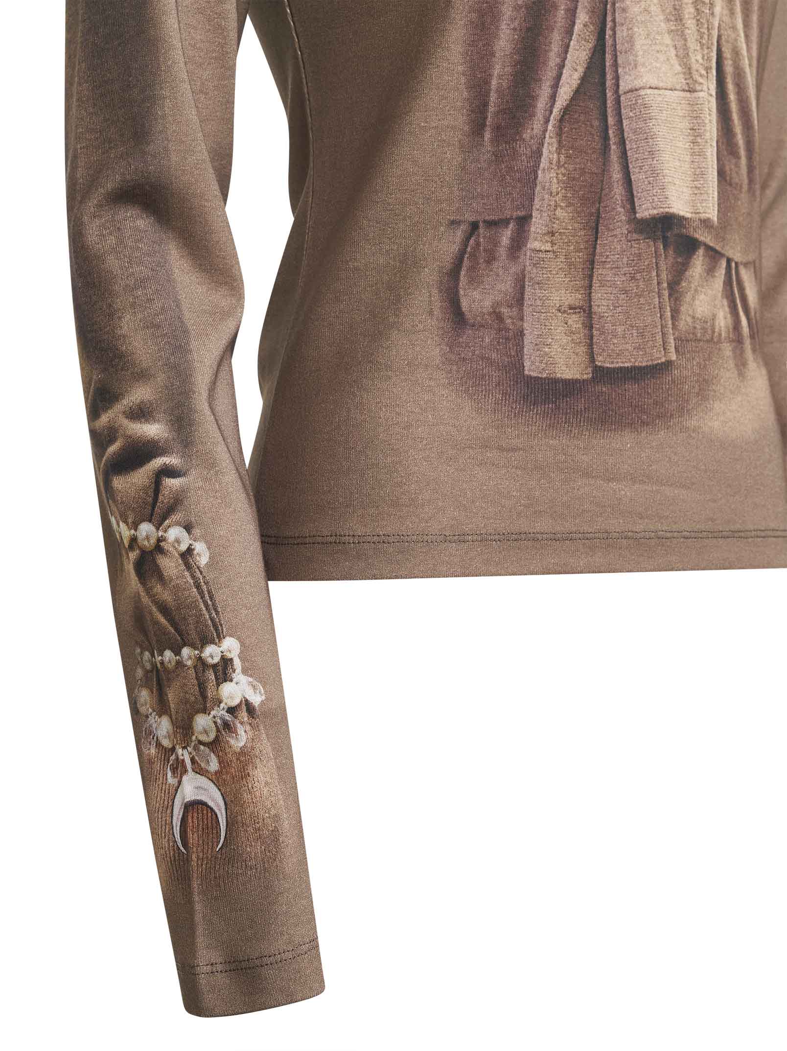 MARINE SERRE Sweaters Beige WTT032ACJER0091BG20 (MARINE SERRE / ニット・セーター・カーディガン ) | MARINE SERRE (マリーン セル)(2)