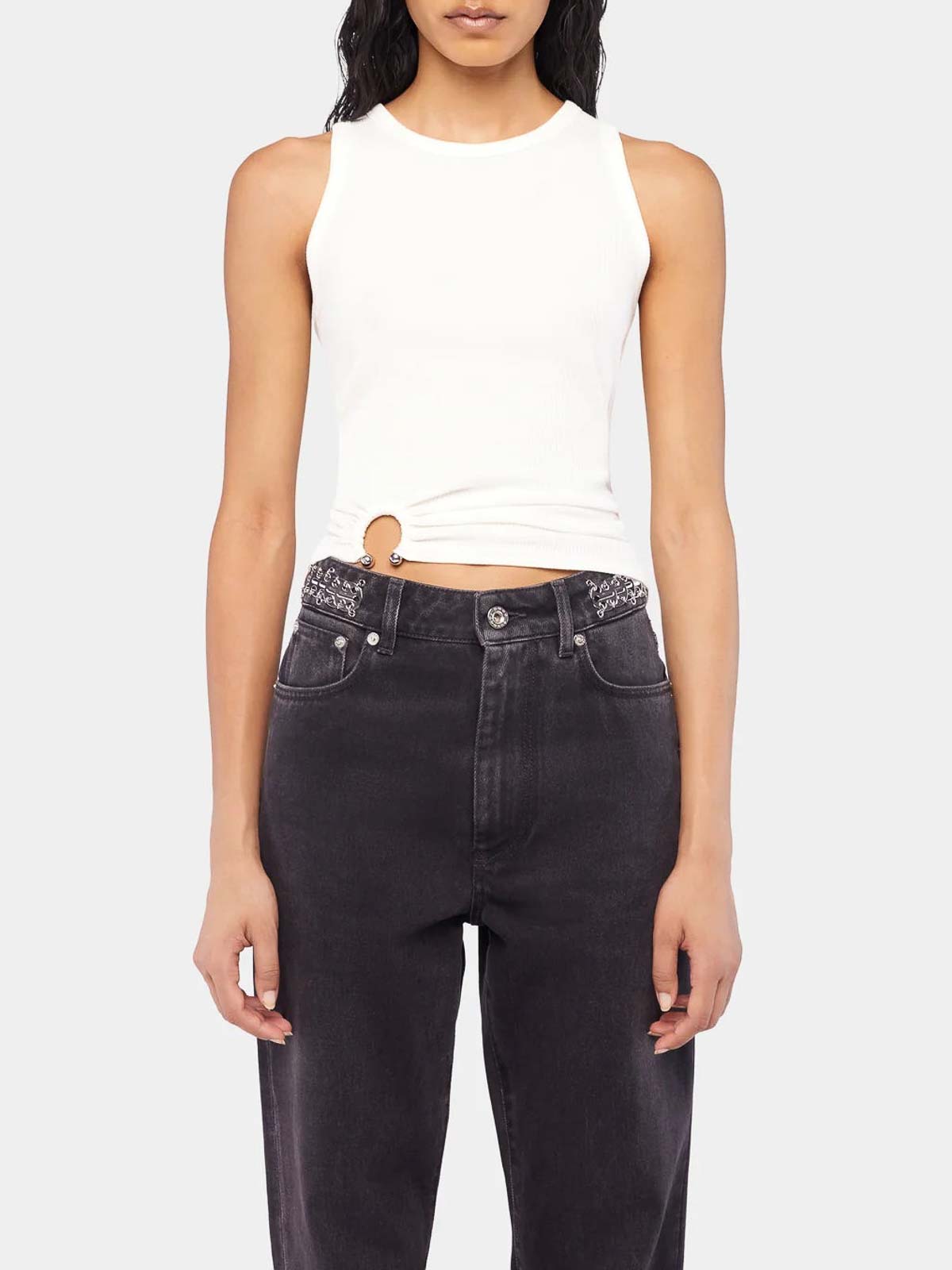 Canotta Piercing White 4FJTE165CO0530P100 (Rabanne / タンクトップ・キャミソール ) | Rabanne (ラバンヌ)(1)