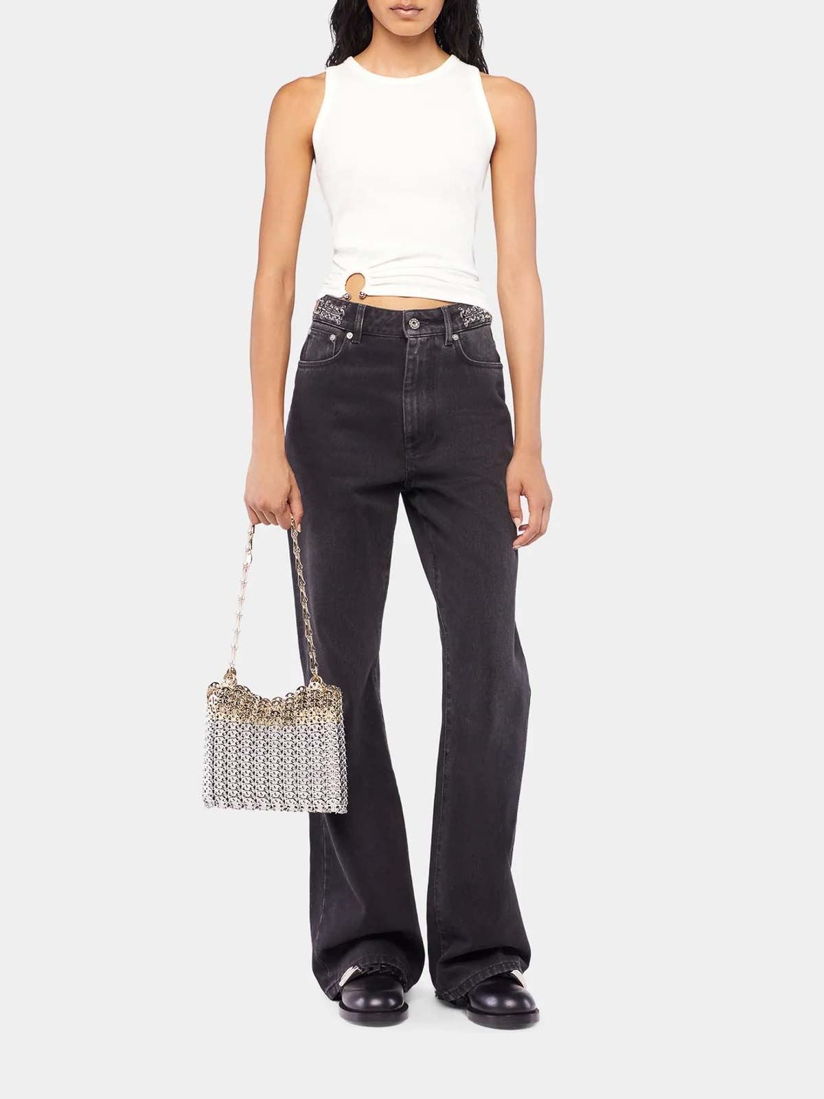 Canotta Piercing White 4FJTE165CO0530P100 (Rabanne / タンクトップ・キャミソール ) | Rabanne (ラバンヌ)(3)