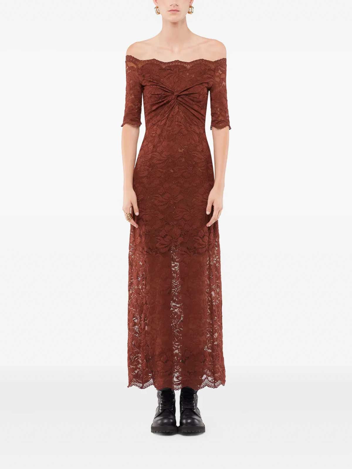 Midi Pizzo Cinnamon dress 5JJRO106PA0170P237 (Rabanne / ワンピース・ドレス・オールインワン ) | Rabanne (ラバンヌ)(3)