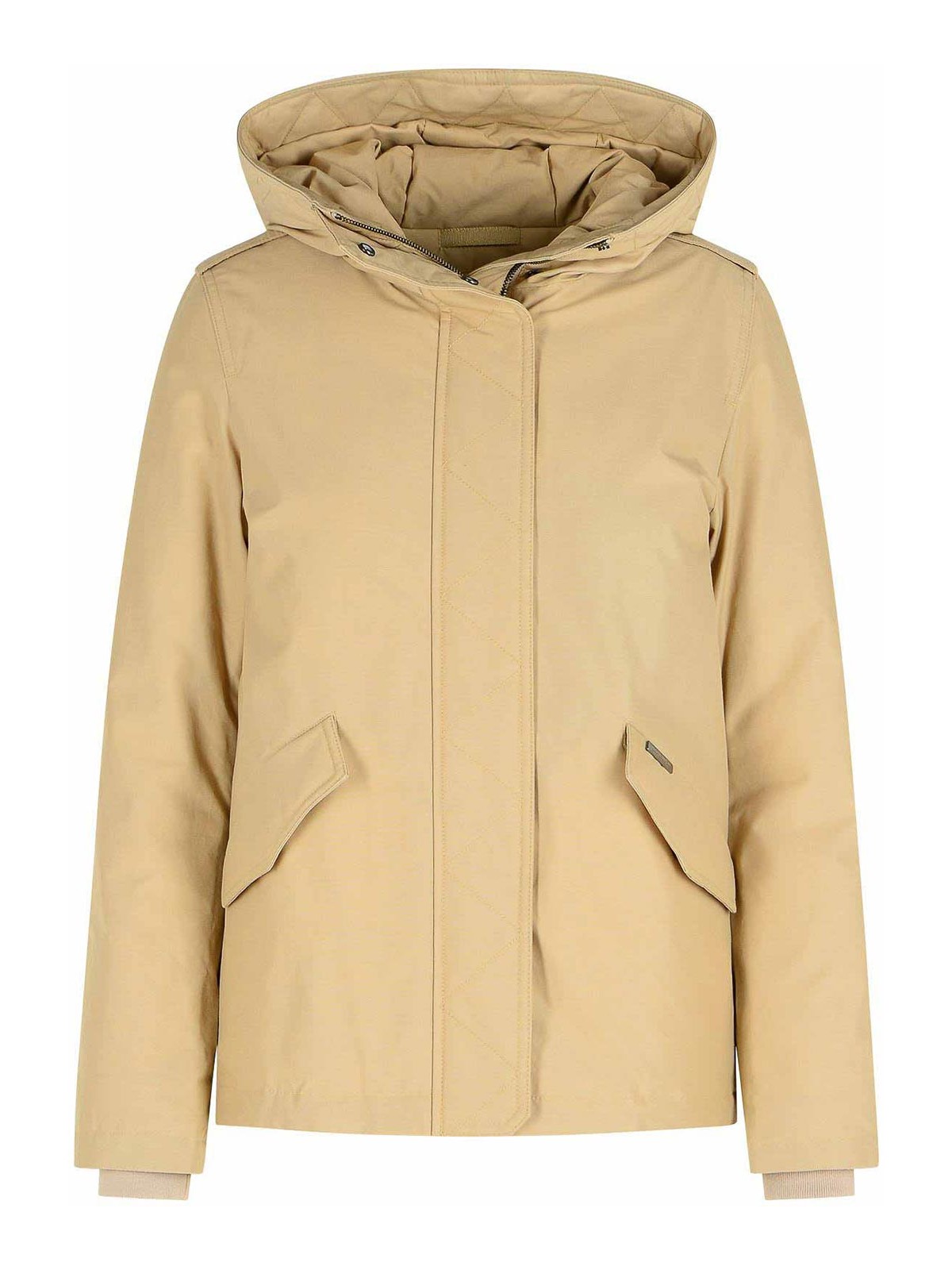Military Beige Cotton Blend Jacket CFWWOU2075FRUT0001OXT (WOOLRICH / カジュアルジャケット ) | WOOLRICH (ウールリッチ)