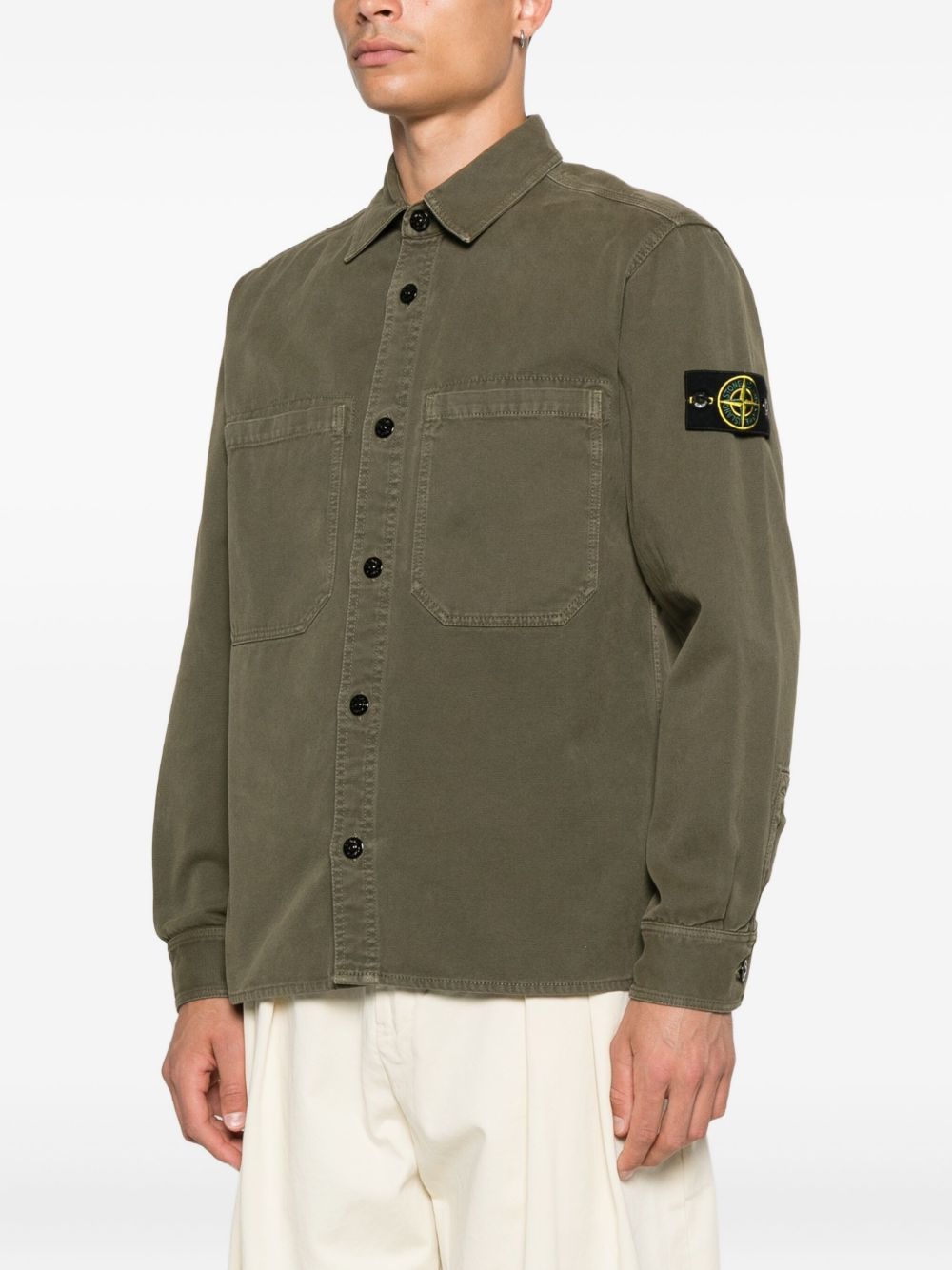 Stone Island Shirts Green K2S151200025S0184V0154 (STONE ISLAND / シャツ・ブラウス ) | STONE ISLAND (ストーンアイランド)(1)