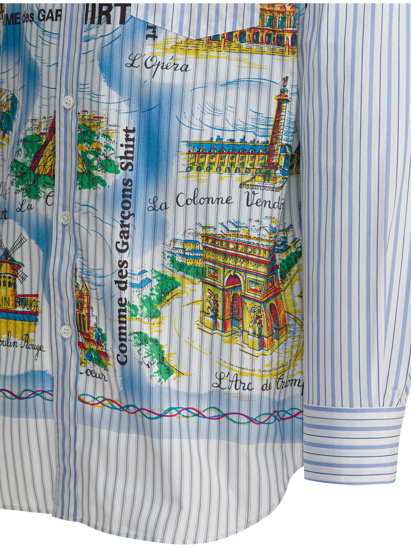 Striped shirt with print FPB015W251 (Comme Des Garçons SHIRT / シャツ・ブラウス ) | Comme Des Garçons SHIRT (コムデギャルソン シャツ)(3)