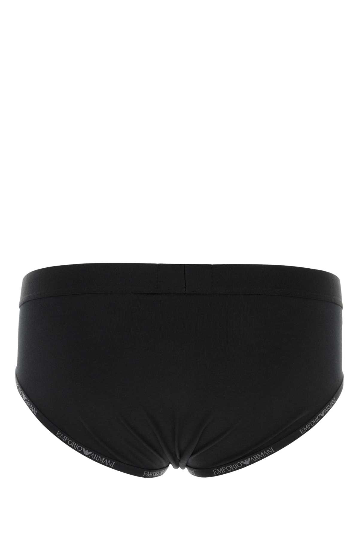 Black stretch cotton brief set EM002214AF16115MC005 (EMPORIO ARMANI / アンダーウェア ) | EMPORIO ARMANI (エンポリオ アルマーニ)(1)