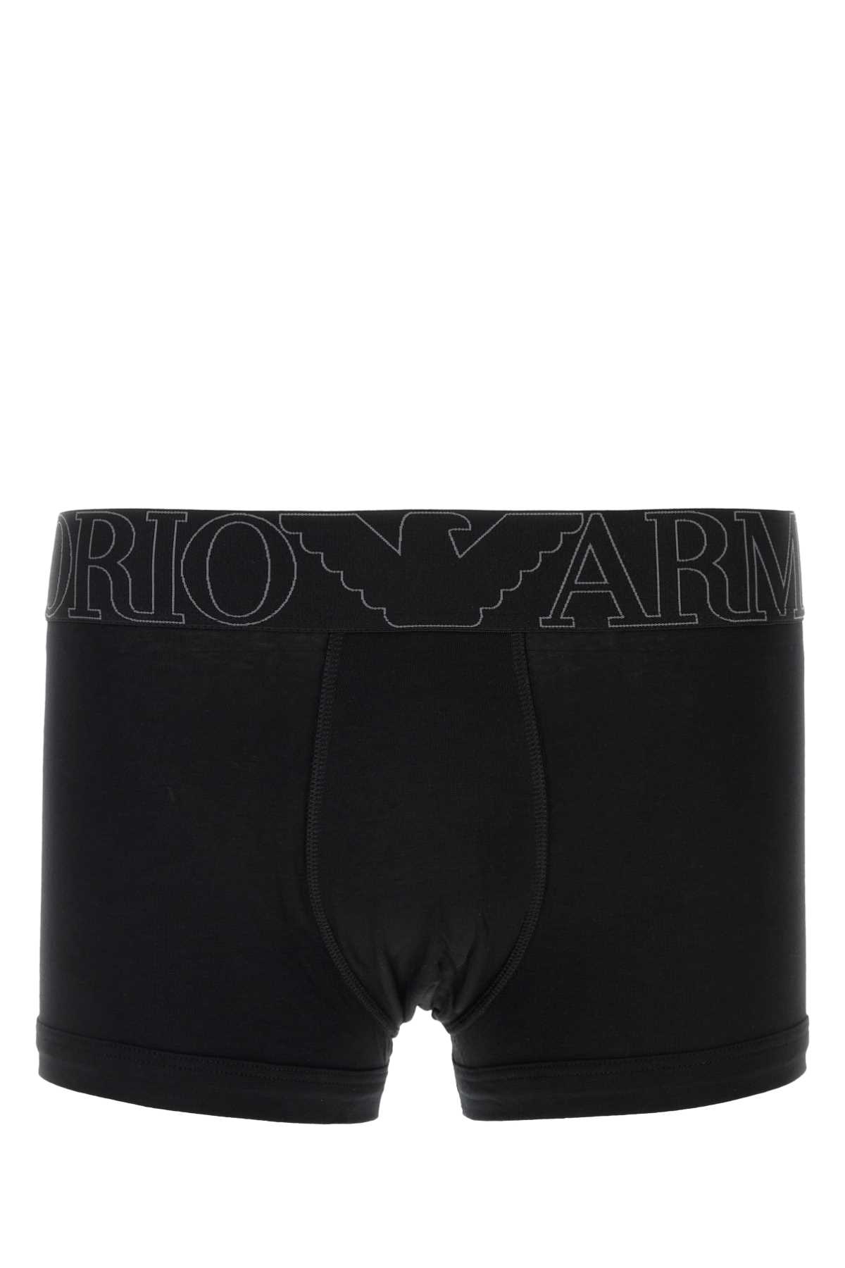 Black stretch cotton boxer EM000231AF14978UC001 (EMPORIO ARMANI / アンダーウェア ) | EMPORIO ARMANI (エンポリオ アルマーニ)