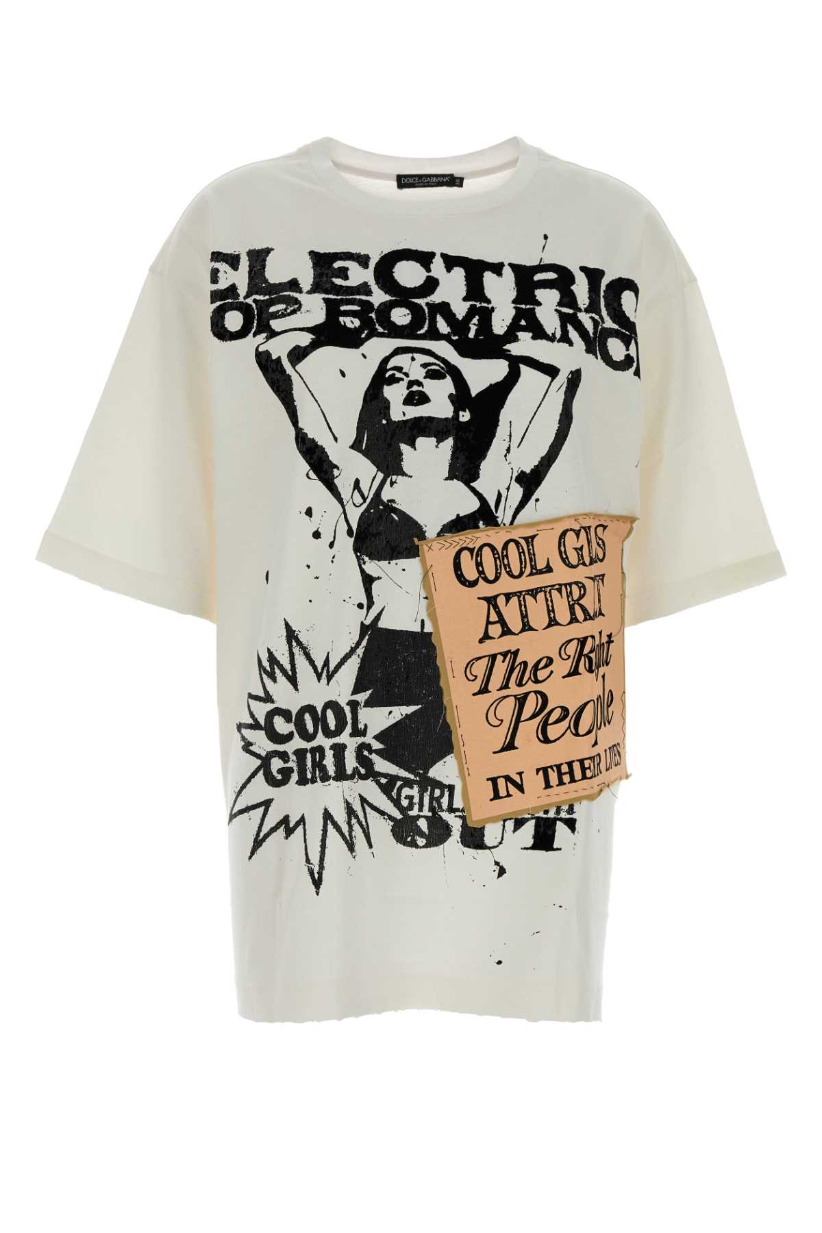 White cotton oversize t-shirt F8V93TGDDH8S9000 (Dolce & Gabbana / Tシャツ・カットソー ) | Dolce & Gabbana (ドルチェガッバーナ)