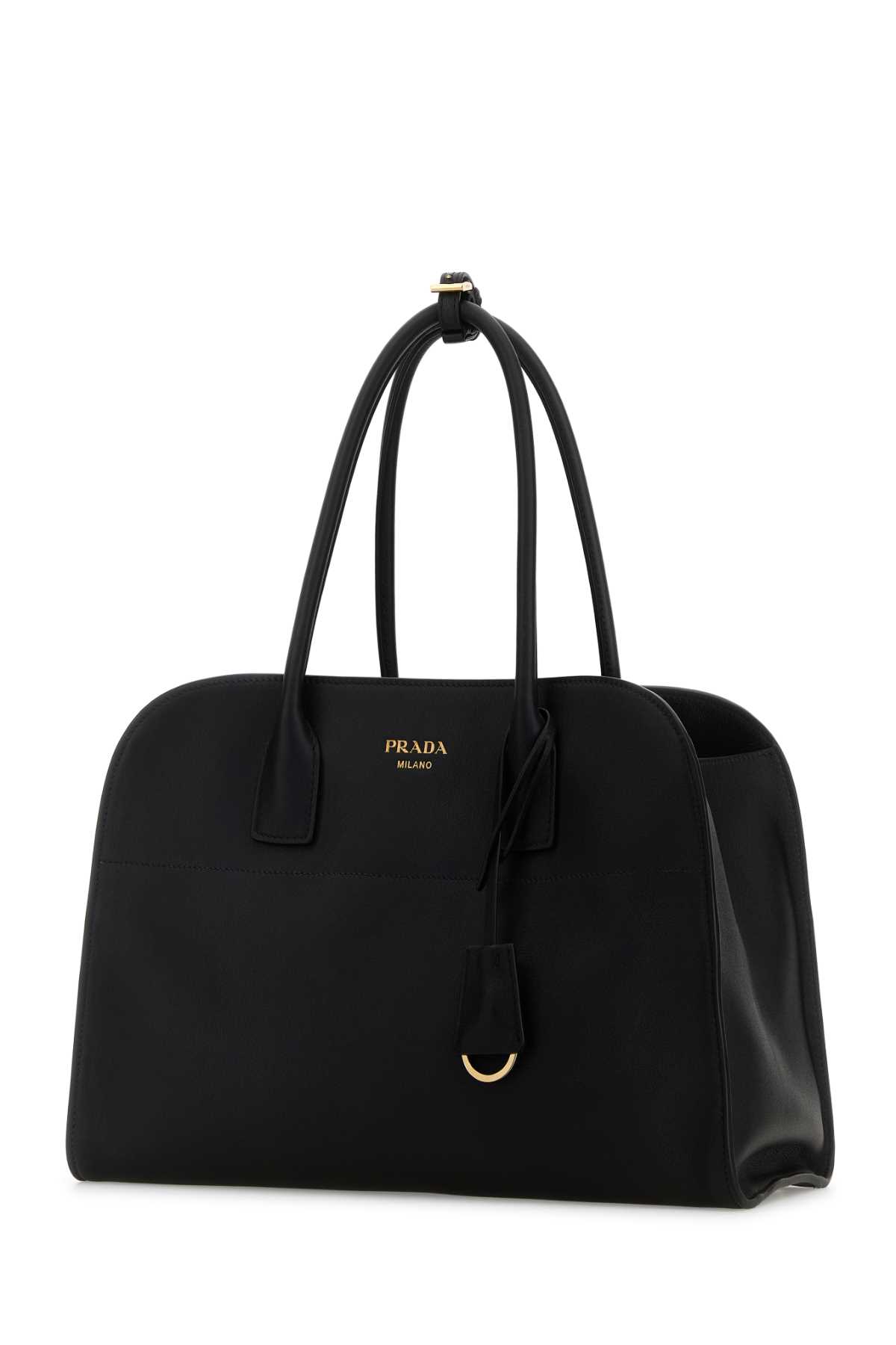 Black leather medium shopping bag 1BG571VOOY2CYSF0002 (Prada / ハンドバッグ・ショルダーバッグ ) | Prada (プラダ)(1)