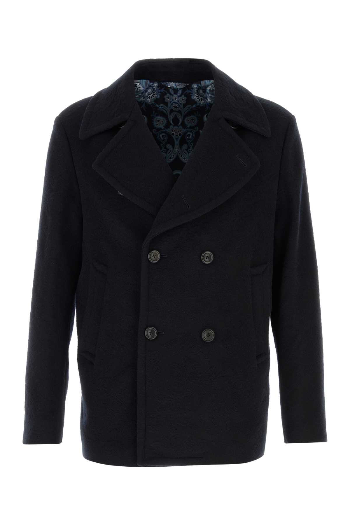 Midnight blue wool coat MRBA008399TJ242B0339 (ETRO / コート ) | ETRO (エトロ)