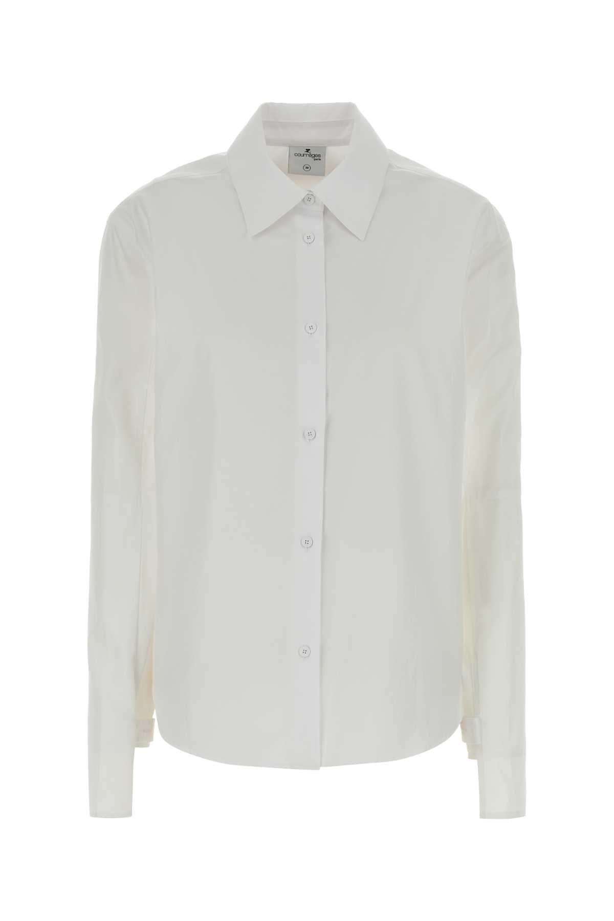 White poplin shirt 425CCH118CO00800001 (Courrèges / シャツ・ブラウス ) | Courrèges (クレージュ)