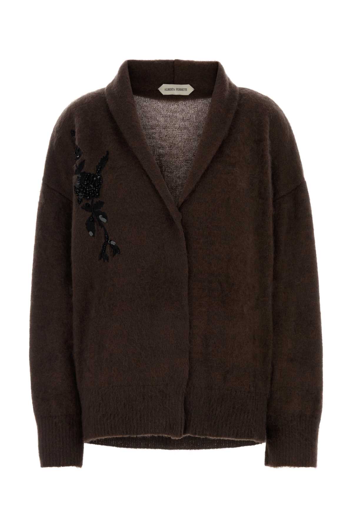 Brown wool blend cardigan A092151021173 (ALBERTA FERRETTI / ニット・セーター・カーディガン ) | ALBERTA FERRETTI (アルベルタ フェレッティ)