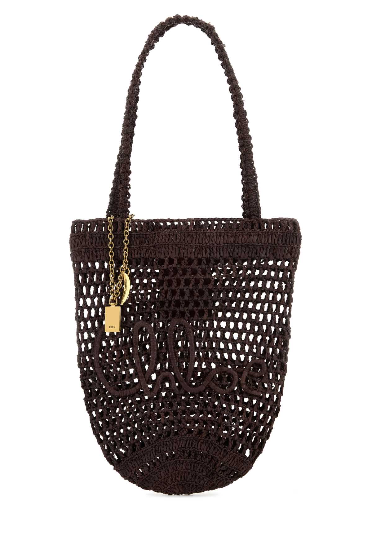 Brown raffia small Summer Banana shopping bag CH25AS903P0824X (Chloé / ハンドバッグ・ショルダーバッグ ) | Chloé (クロエ)