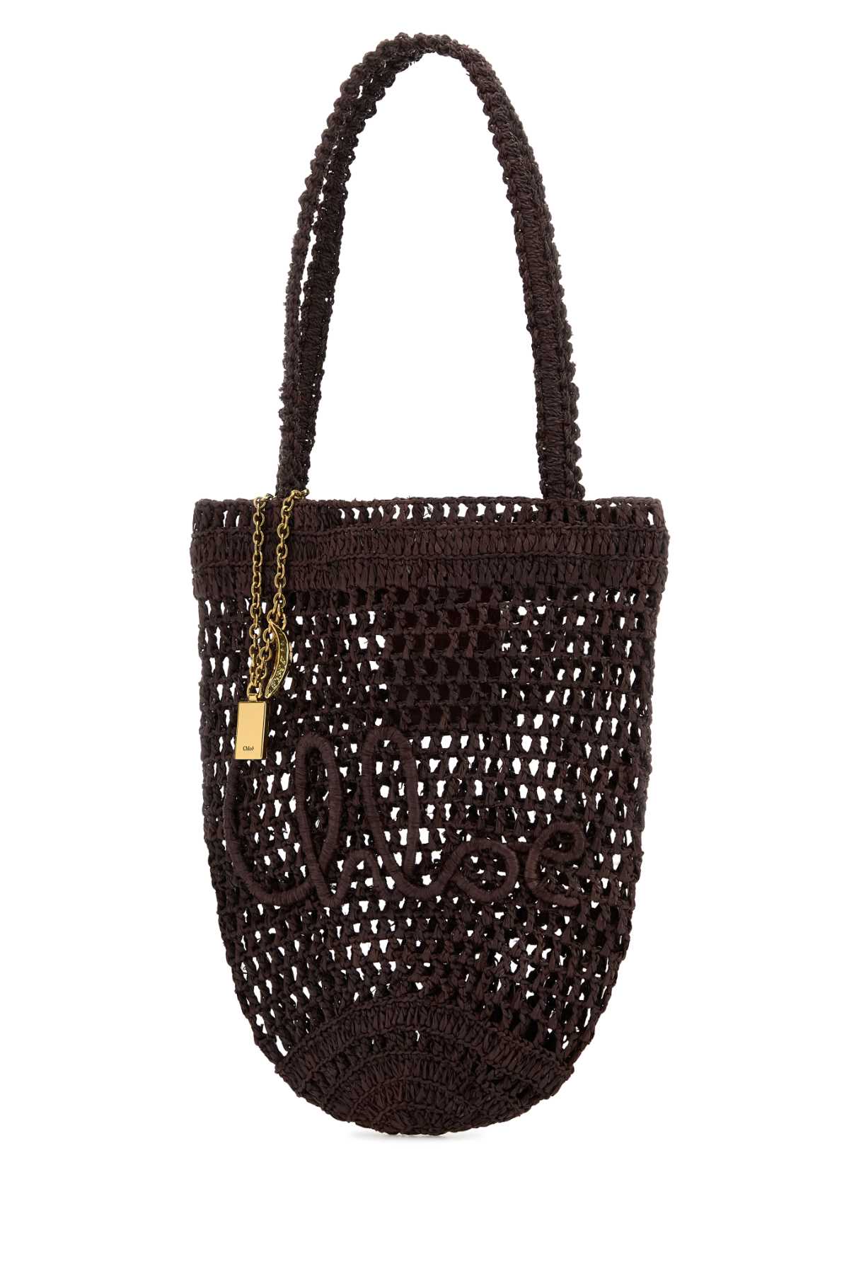 Brown raffia small Summer Banana shopping bag CH25AS903P0824X (Chloé / ハンドバッグ・ショルダーバッグ ) | Chloé (クロエ)(1)