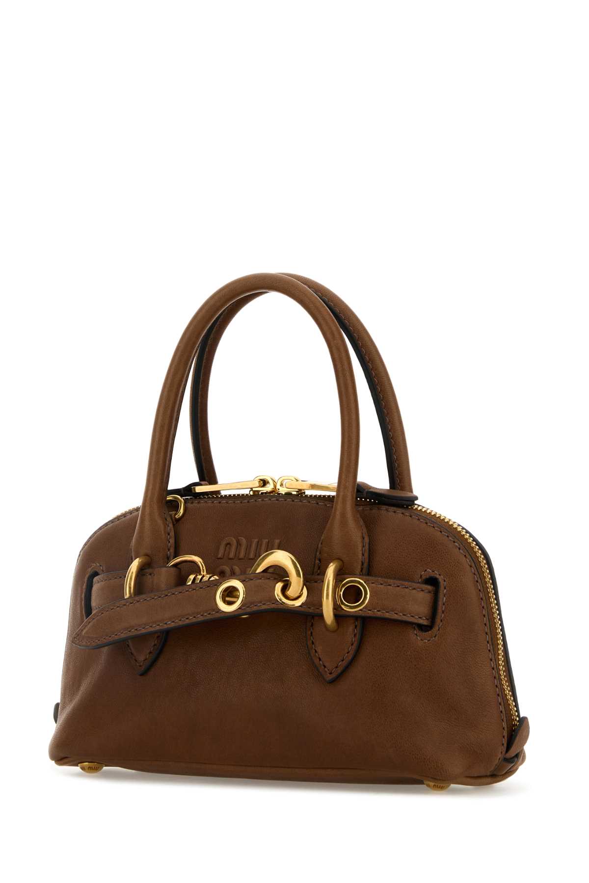 Caramel leather mini Aventure handbag 5BP0902BBLF0316 (MIU MIU / ハンドバッグ・ショルダーバッグ ) | MIU MIU (ミュウミュウ)(1)