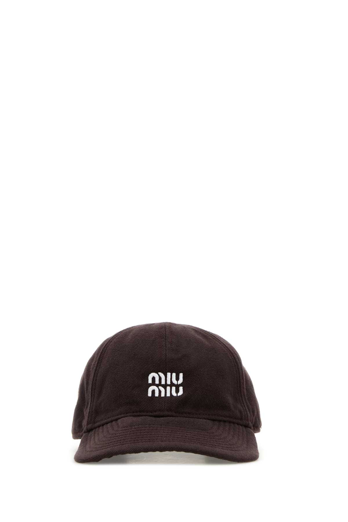 Brown cotton baseball cap 5HC3692CR1F04FH (MIU MIU / 帽子 ) | MIU MIU (ミュウミュウ)