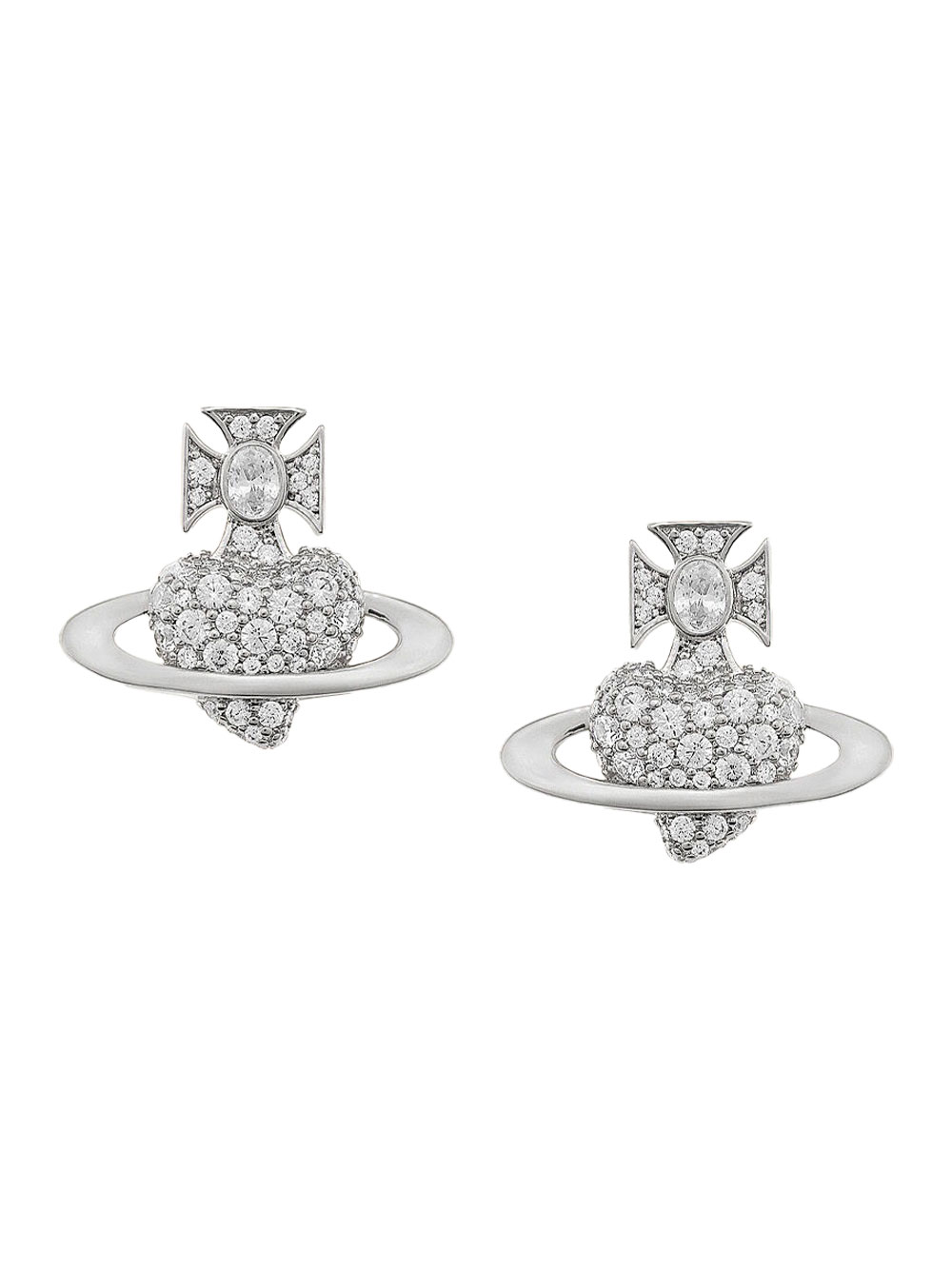 CRYSTAL EMBELLISHMENTS VALENTINE`S AGNATHA EARRINGS 6201036HP102 (Vivienne Westwood / ピアス・イヤリング ) | Vivienne Westwood (ヴィヴィアン・ウェストウッド)